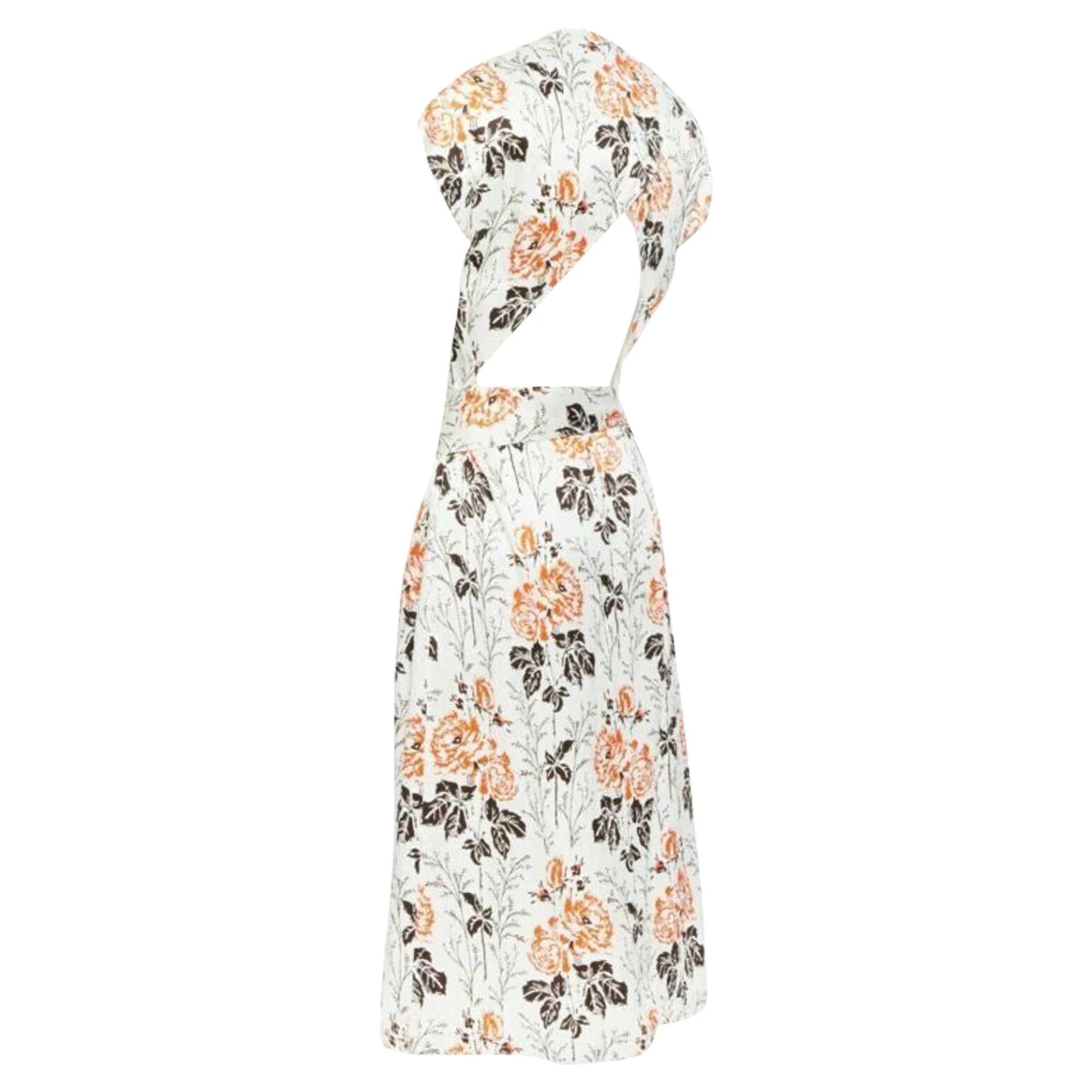 Women's Victoria Beckham floral print cut open back belted dress - Image 6