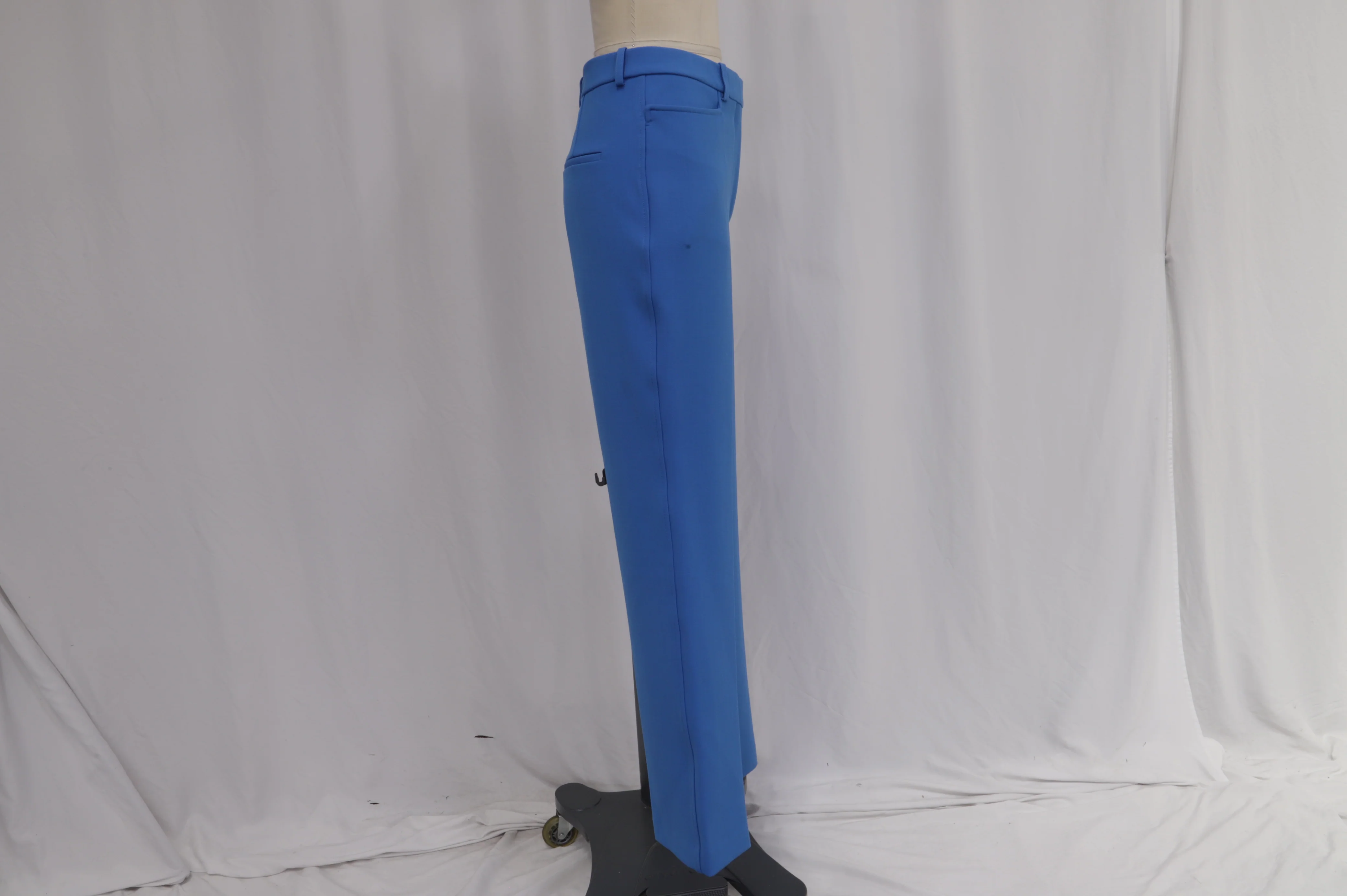 Women's Victoria Beckham High-Rise Trousers in Blue Polyester - Image 7