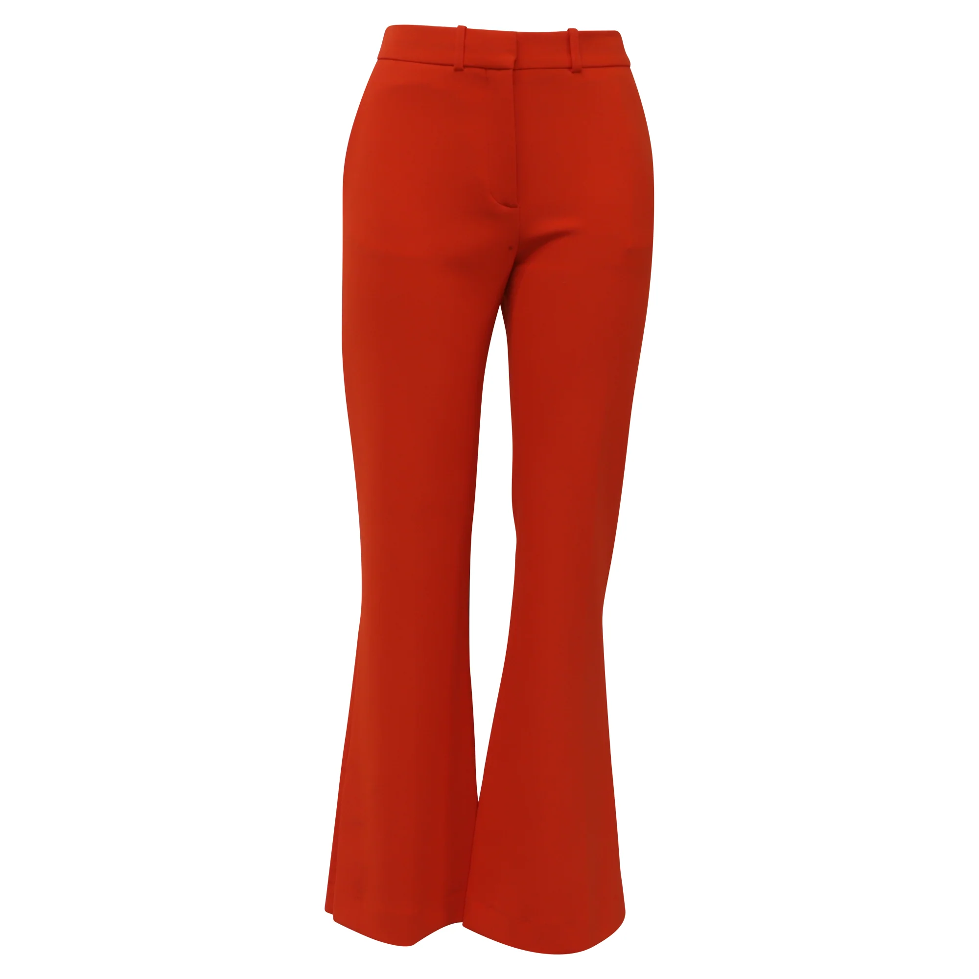 Women's Victoria Beckham High-Rise Wide-leg Trousers In Orange Polyester