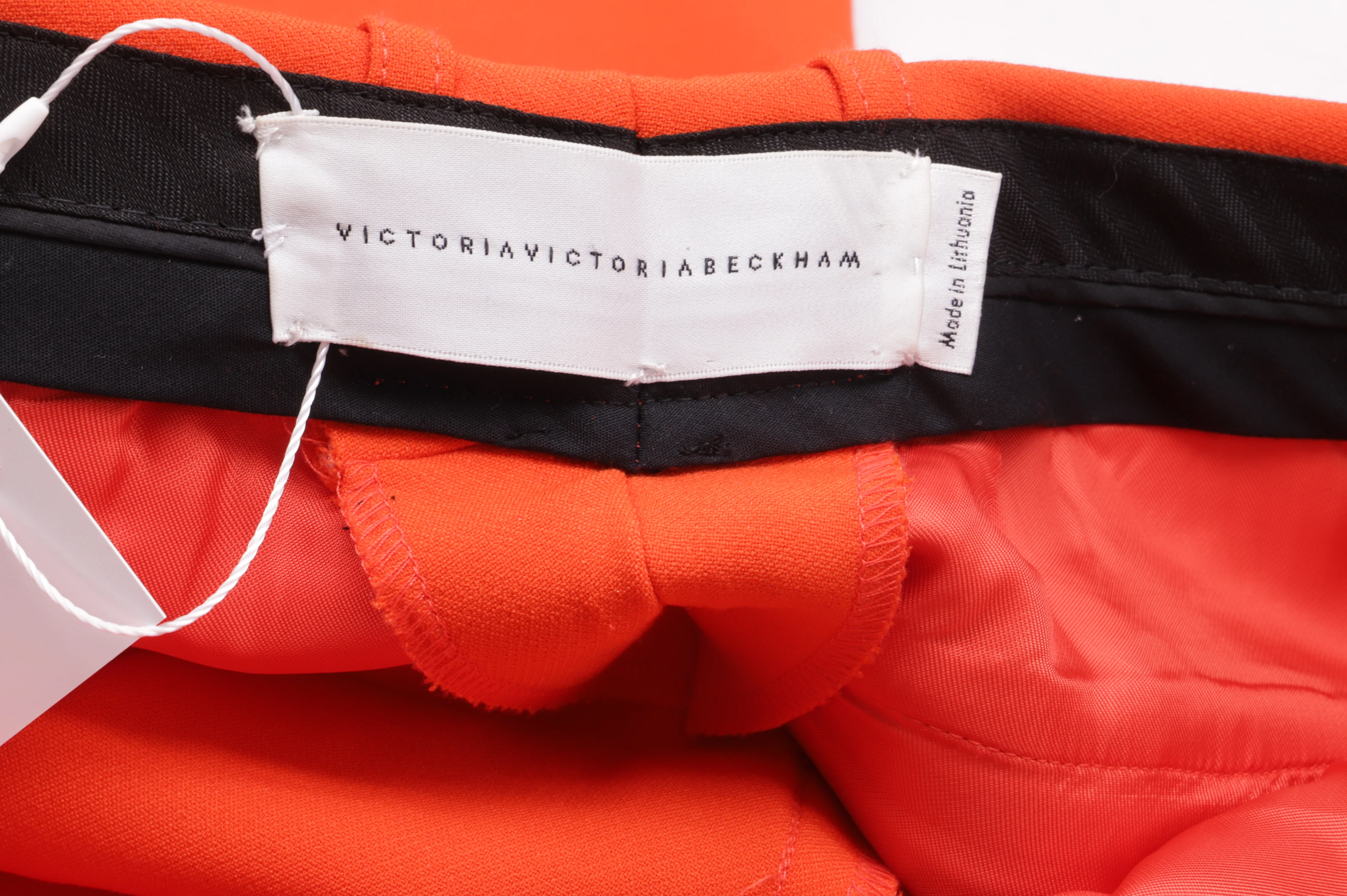 Women's Victoria Beckham High-Rise Wide-leg Trousers In Orange Polyester - Image 10