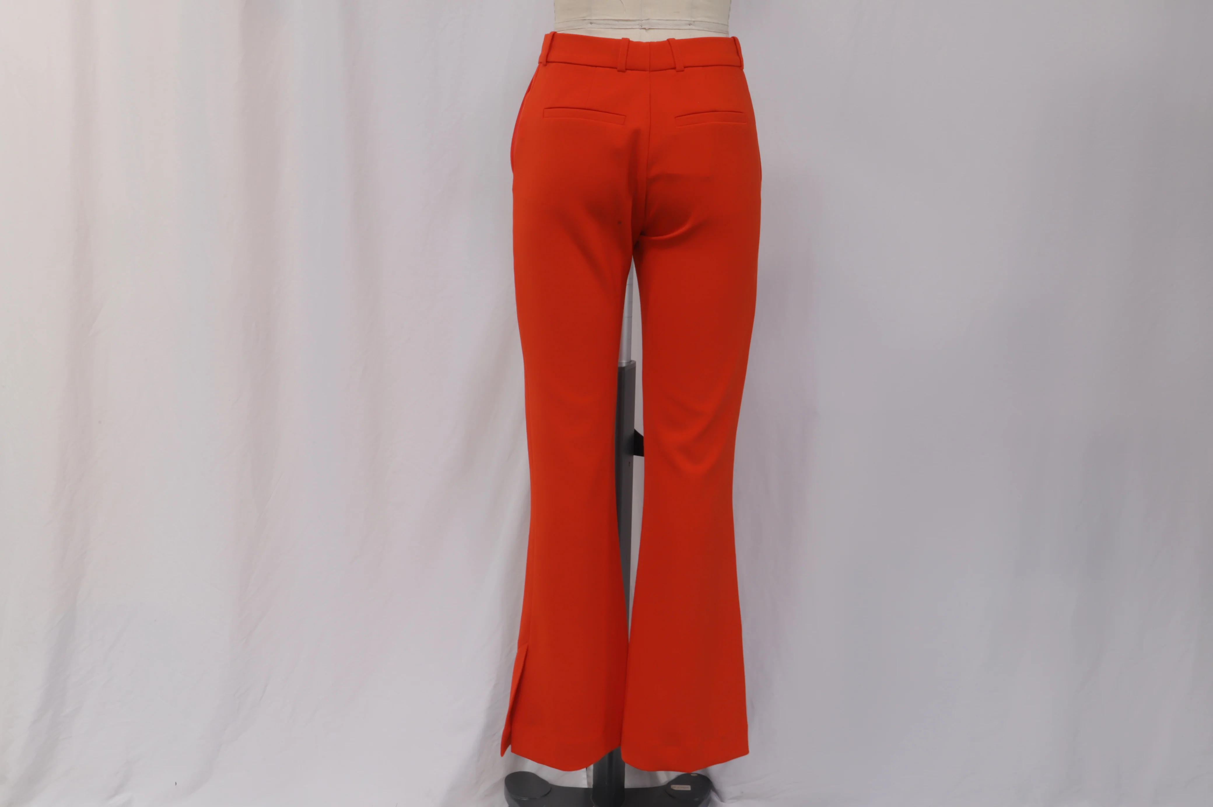 Women's Victoria Beckham High-Rise Wide-leg Trousers In Orange Polyester - Image 9
