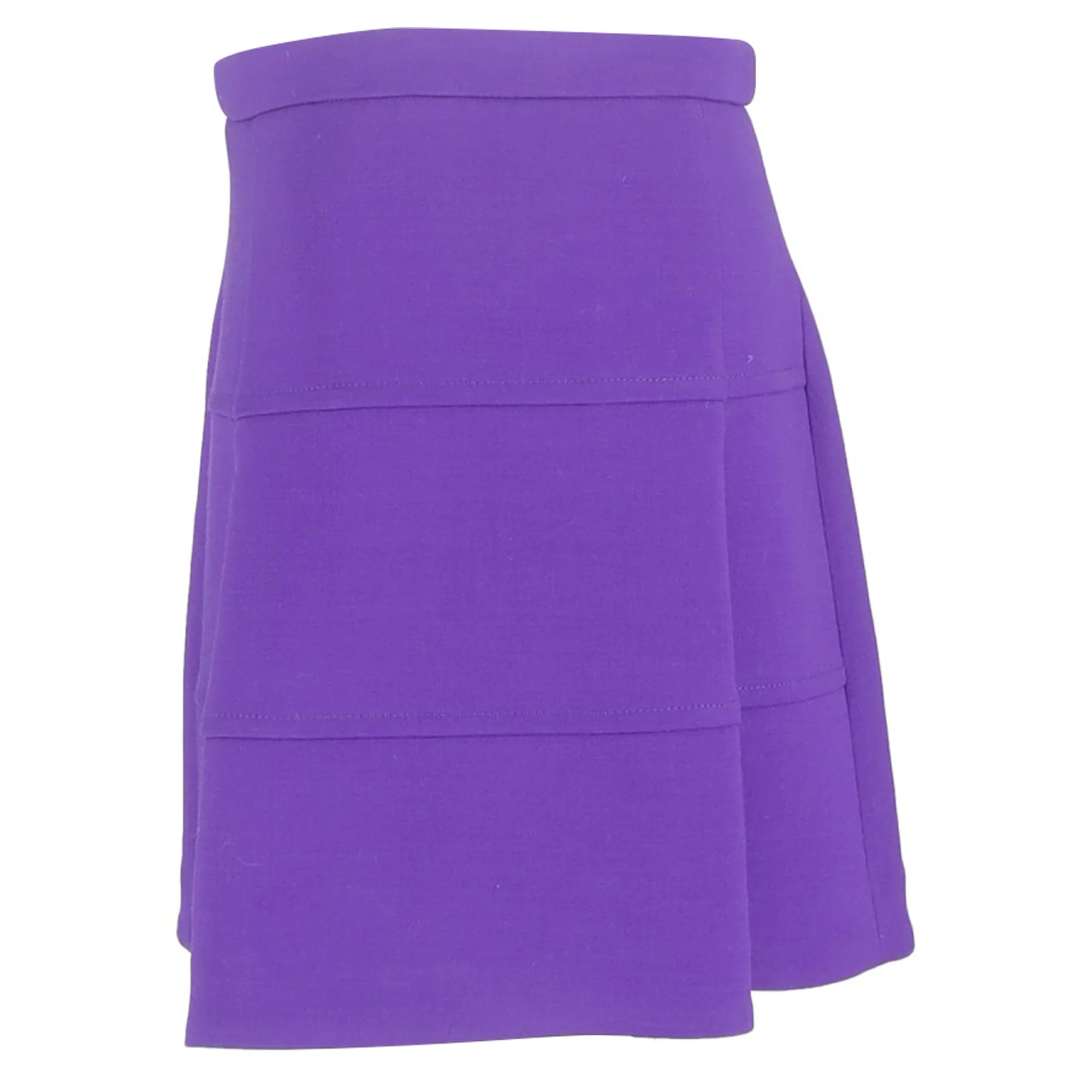 Women's Victoria Beckham Midi Skirt in Purple Wool - Image 2