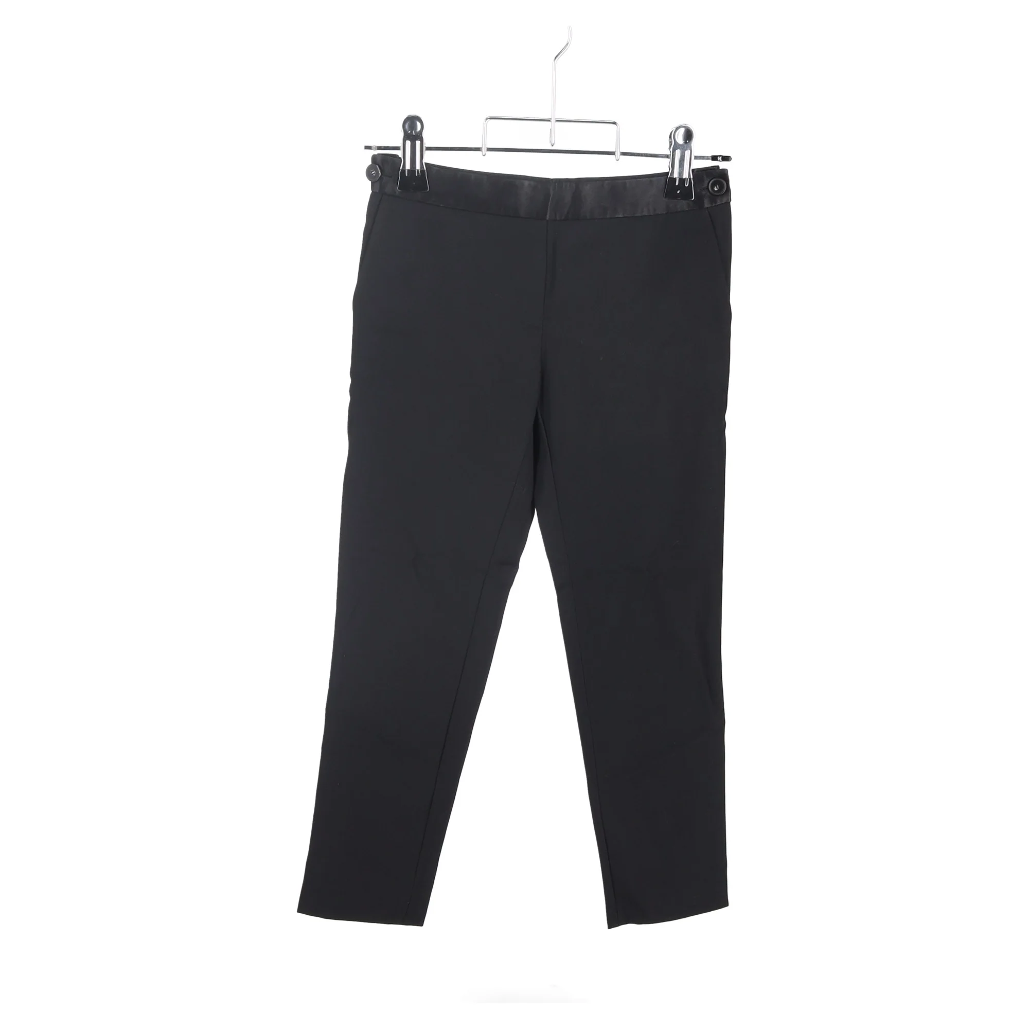 Women's Victoria Beckham Straight-Leg Trousers in Black Polyester - Image 4
