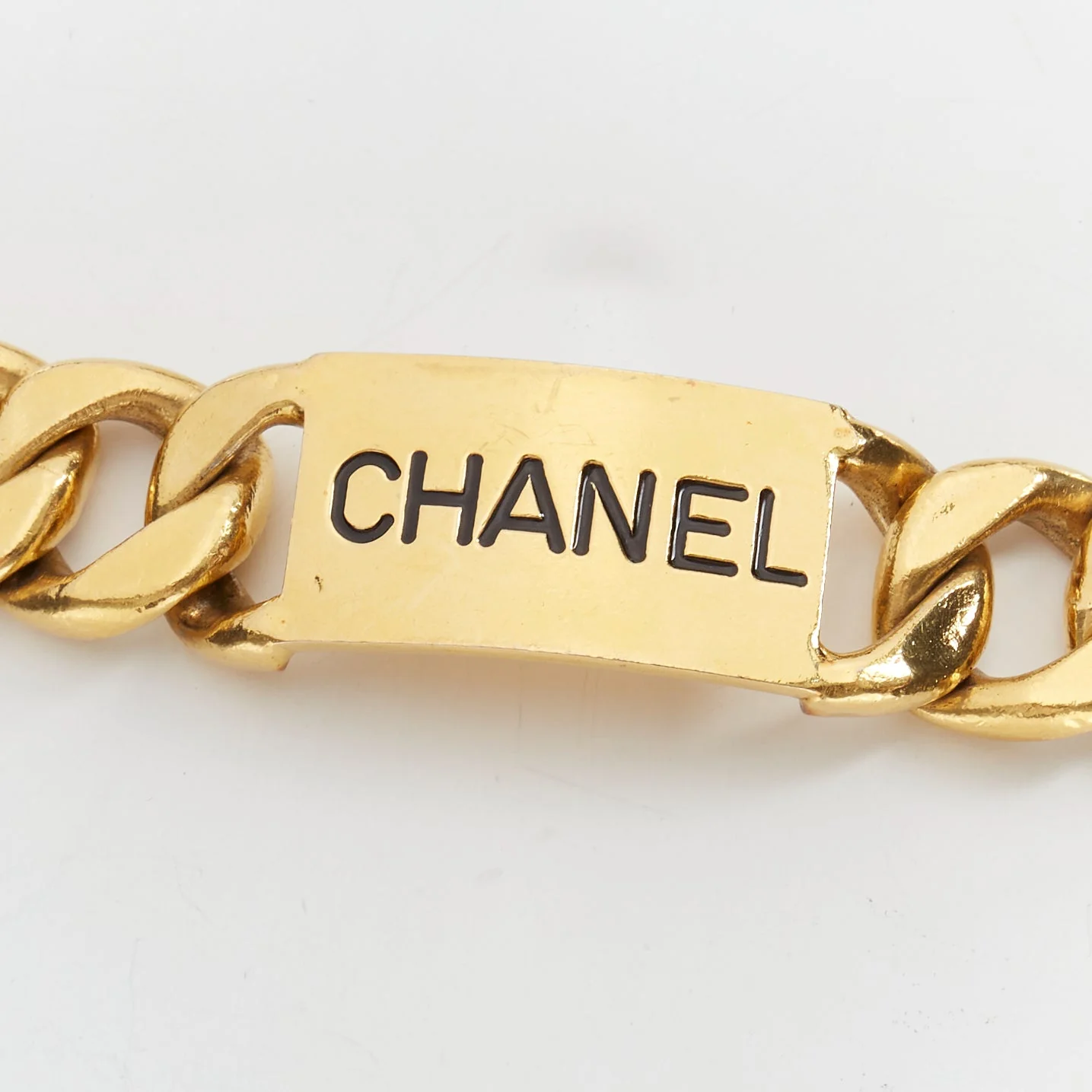 Chanel gold plated logo chain necklace - Image 10