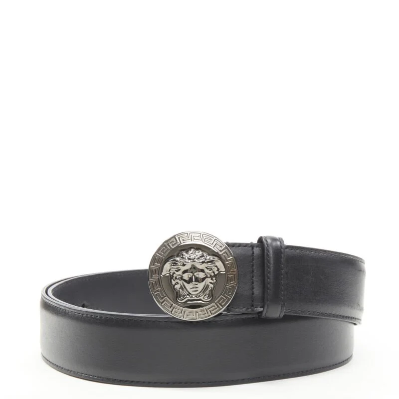 Versace Biggie Medusa silver buckle belt - Image 7