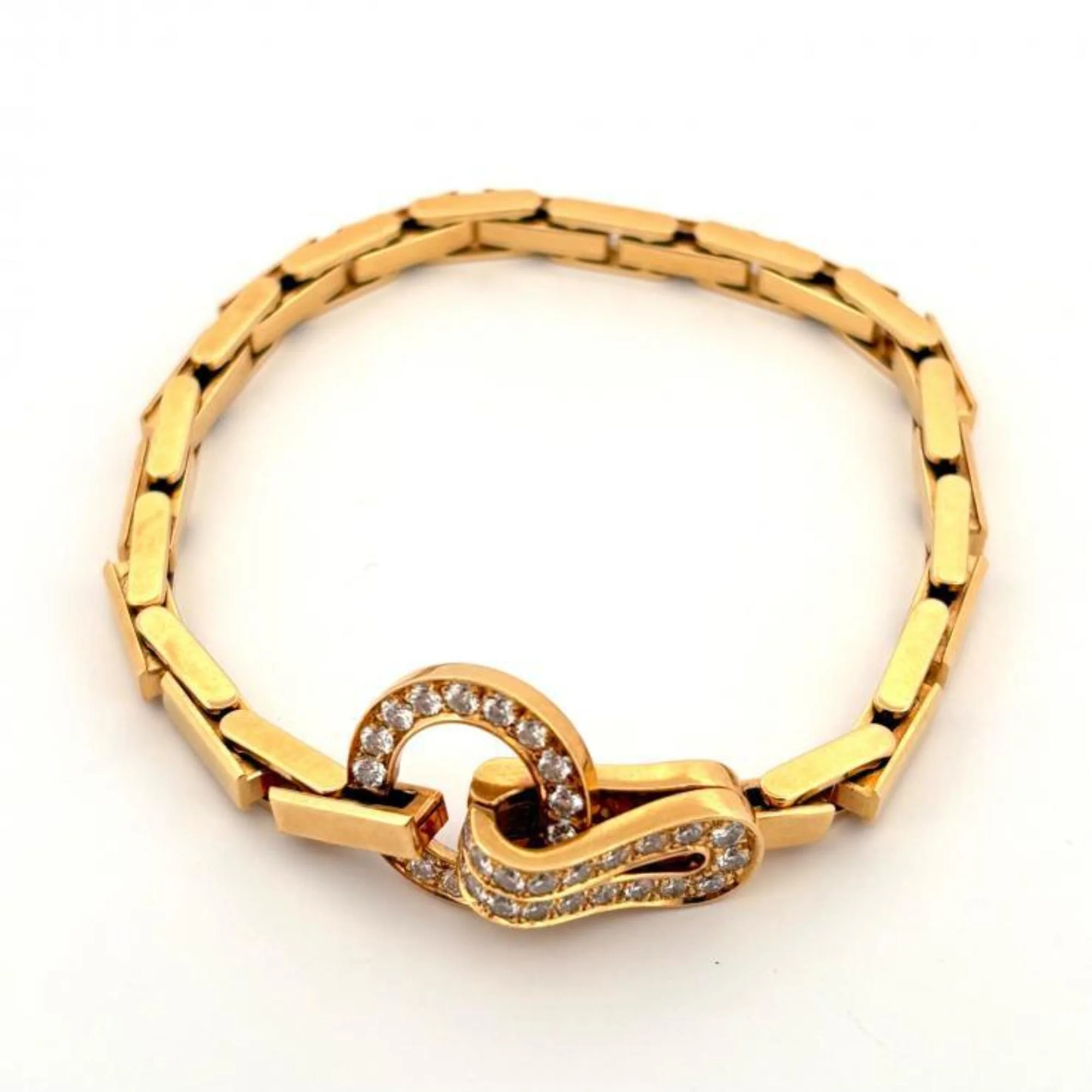 Agraffe Bracelet 18K Yellow Gold With Diamond - Image 3