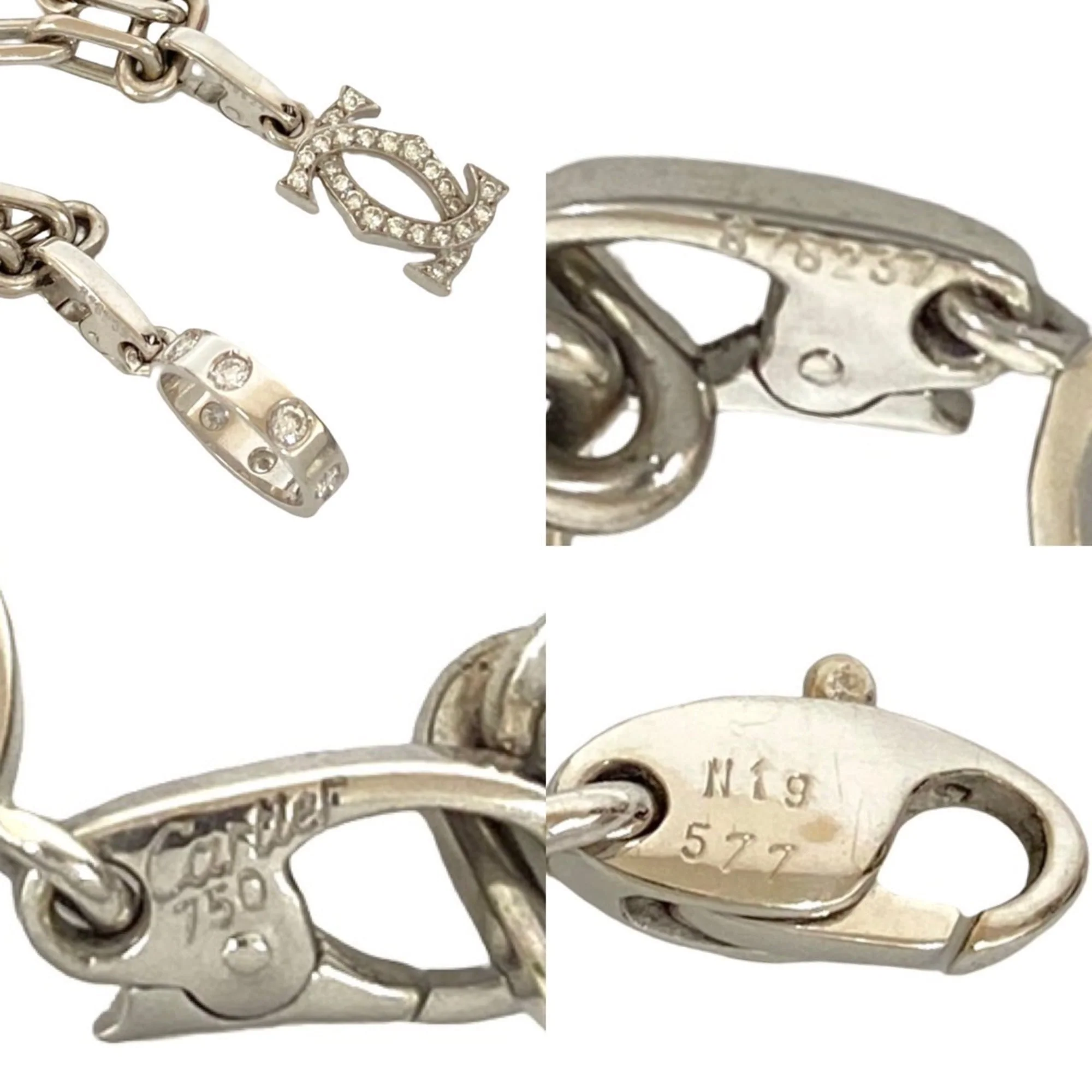 Charm Bracelet 18K White Gold With Diamond - Image 3