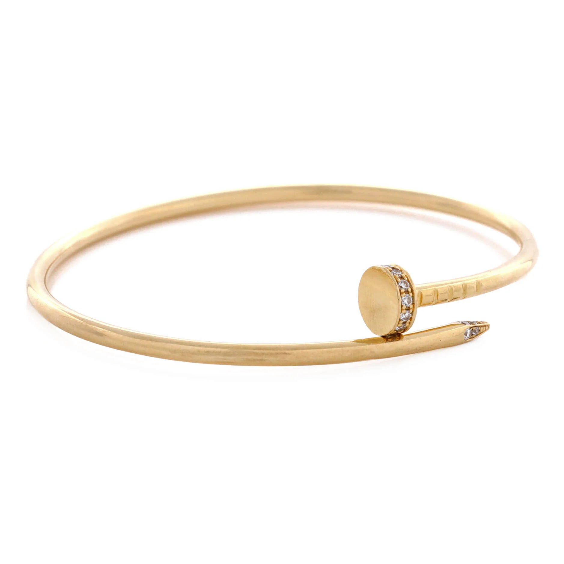 Juste un Clou Bracelet 18K Yellow Gold with Diamonds Small - Image 2