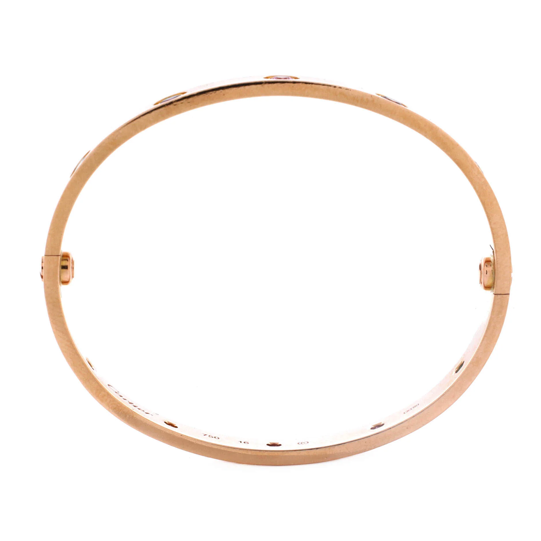 Love 10 Stone Bracelet 18K Rose Gold with Garnet, Amethyst and Sapphire - Image 3