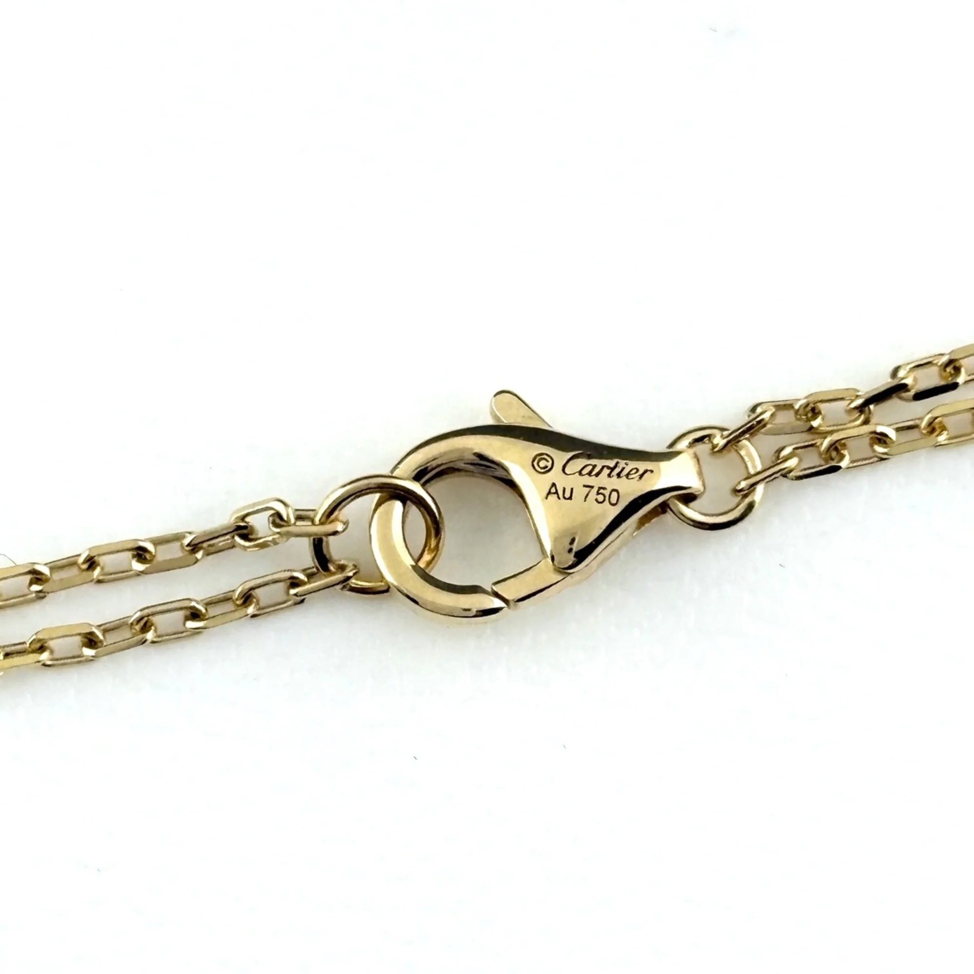 Love Circle Bracelet 18K Yellow Gold with Diamond Double Strand - Image 7