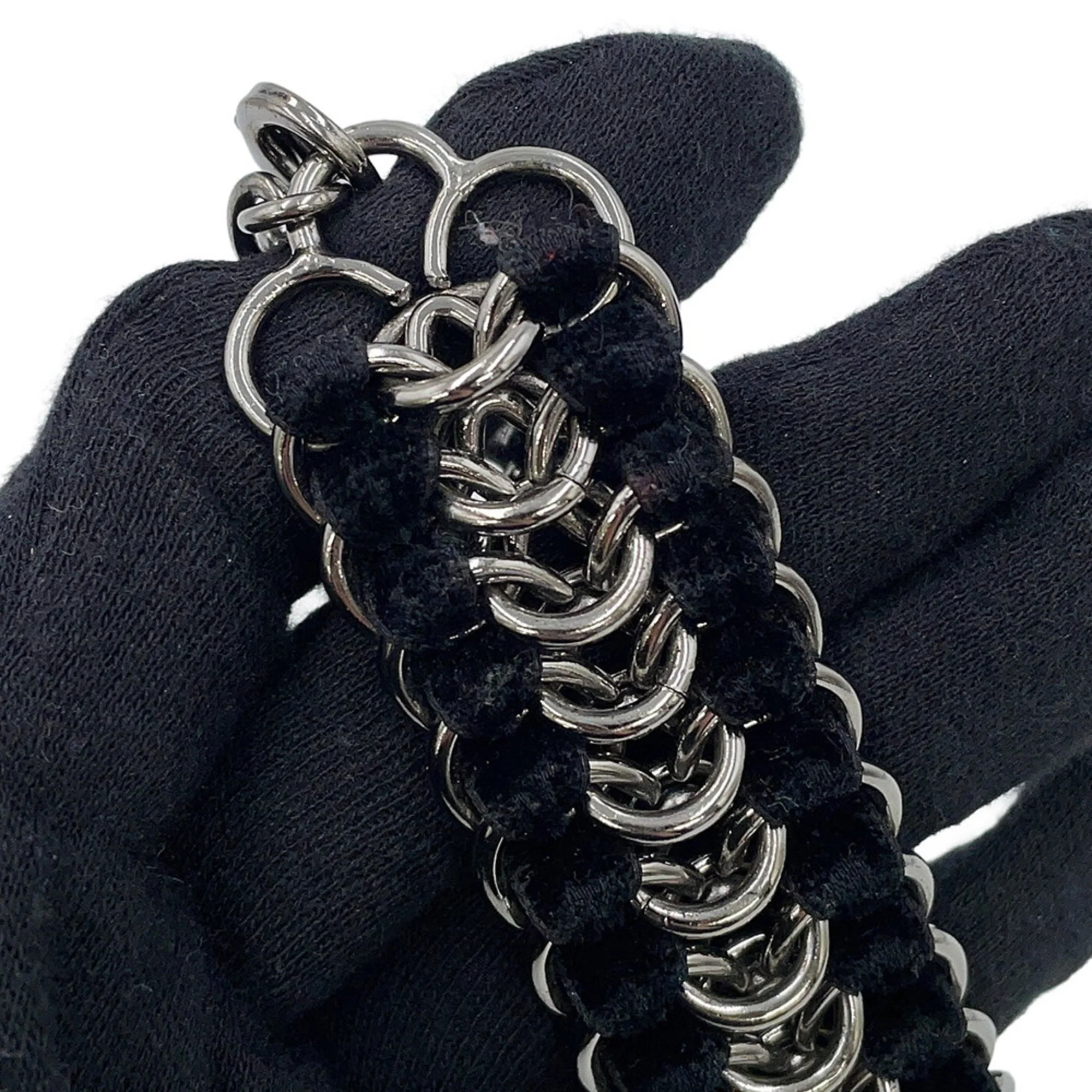 CC Logo Bracelet Silver-Tone Metal - Image 9