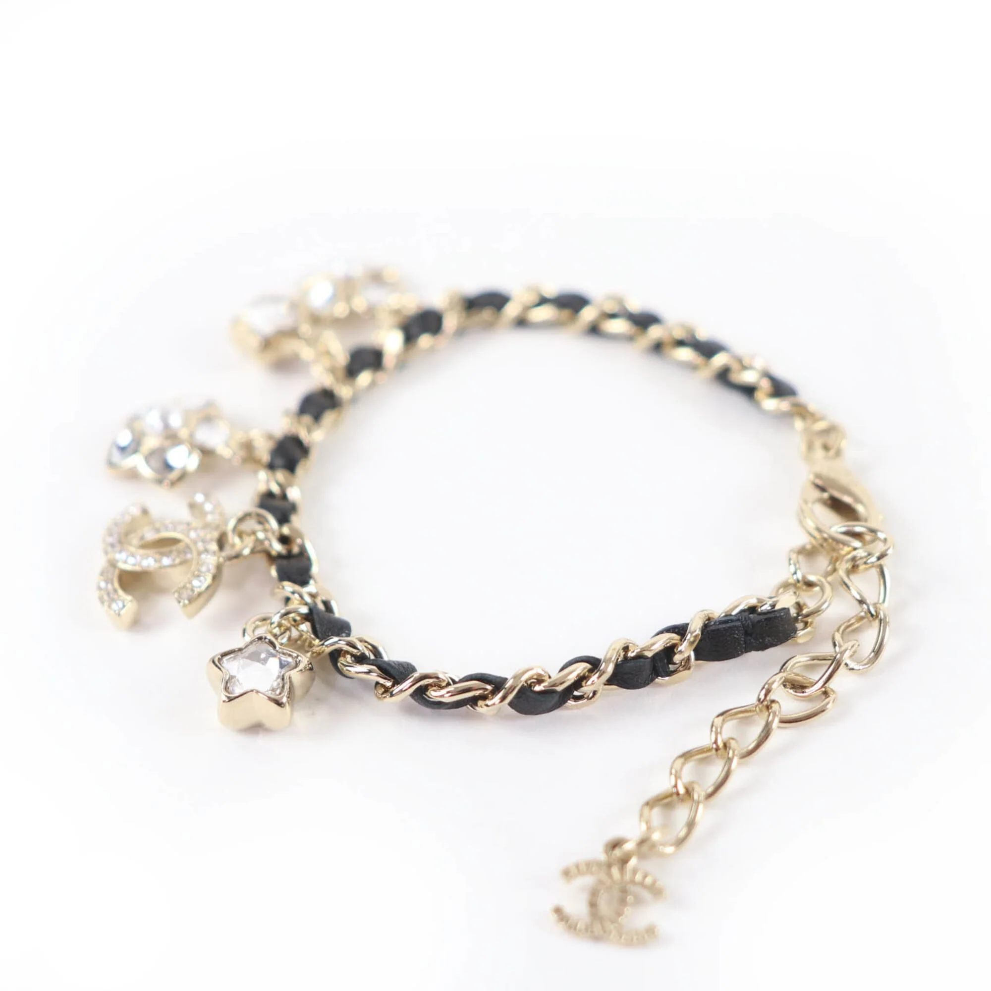 CC Logo Chain Star Bracelet Gold-Tone Metal - Image 3