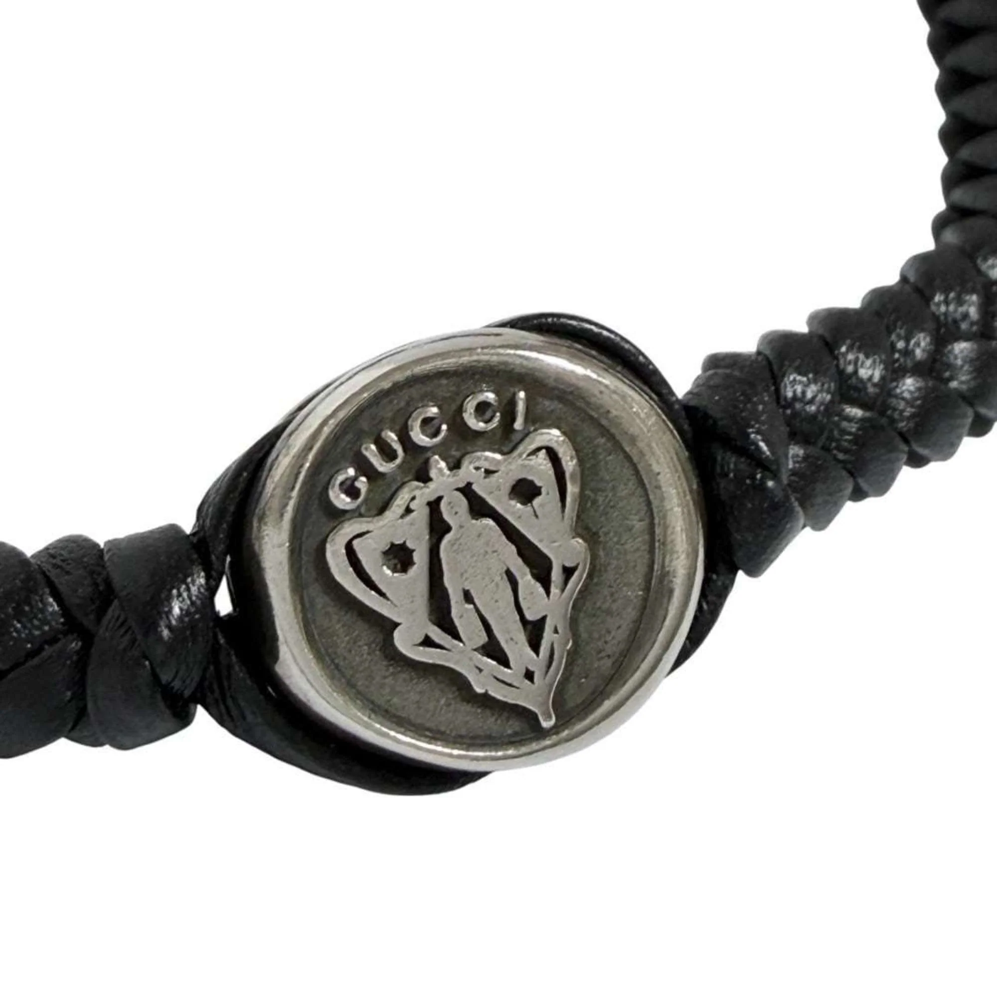 Coin Bracelet Leather and Sterling Silver - Image 3