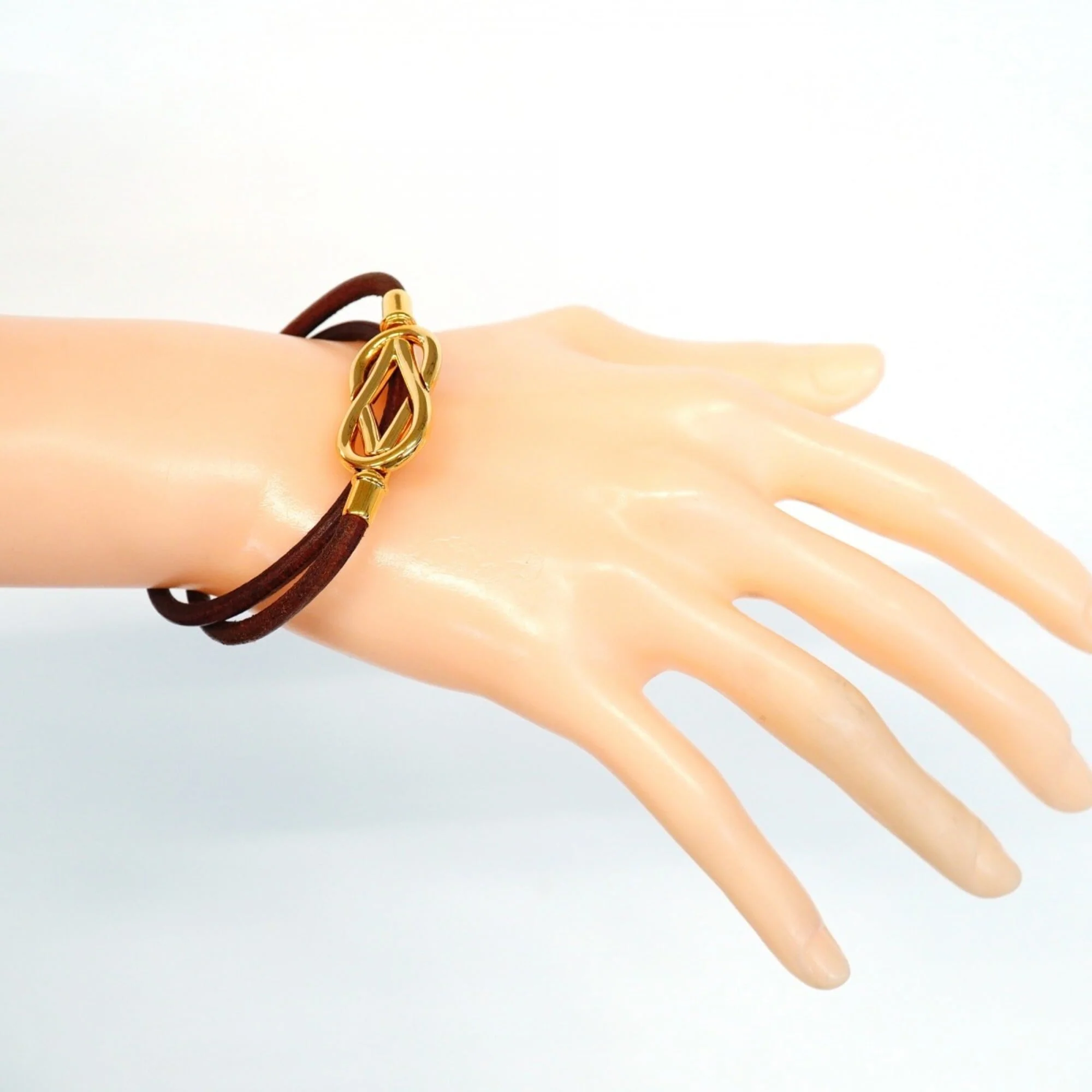 Atame Bracelet Gold and Leather - Image 6