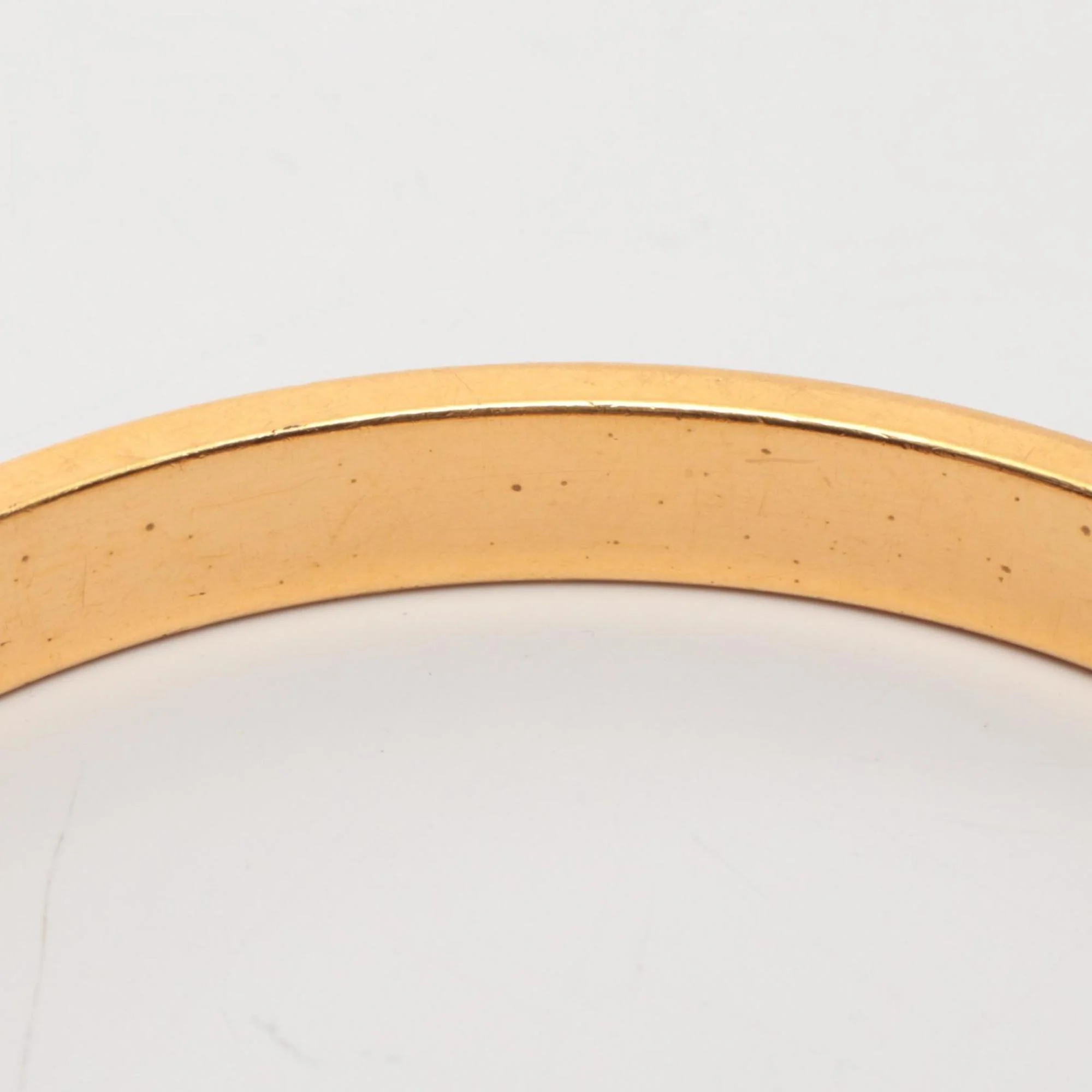 Bangle Gold and Leather Red Bracelet - Image 6