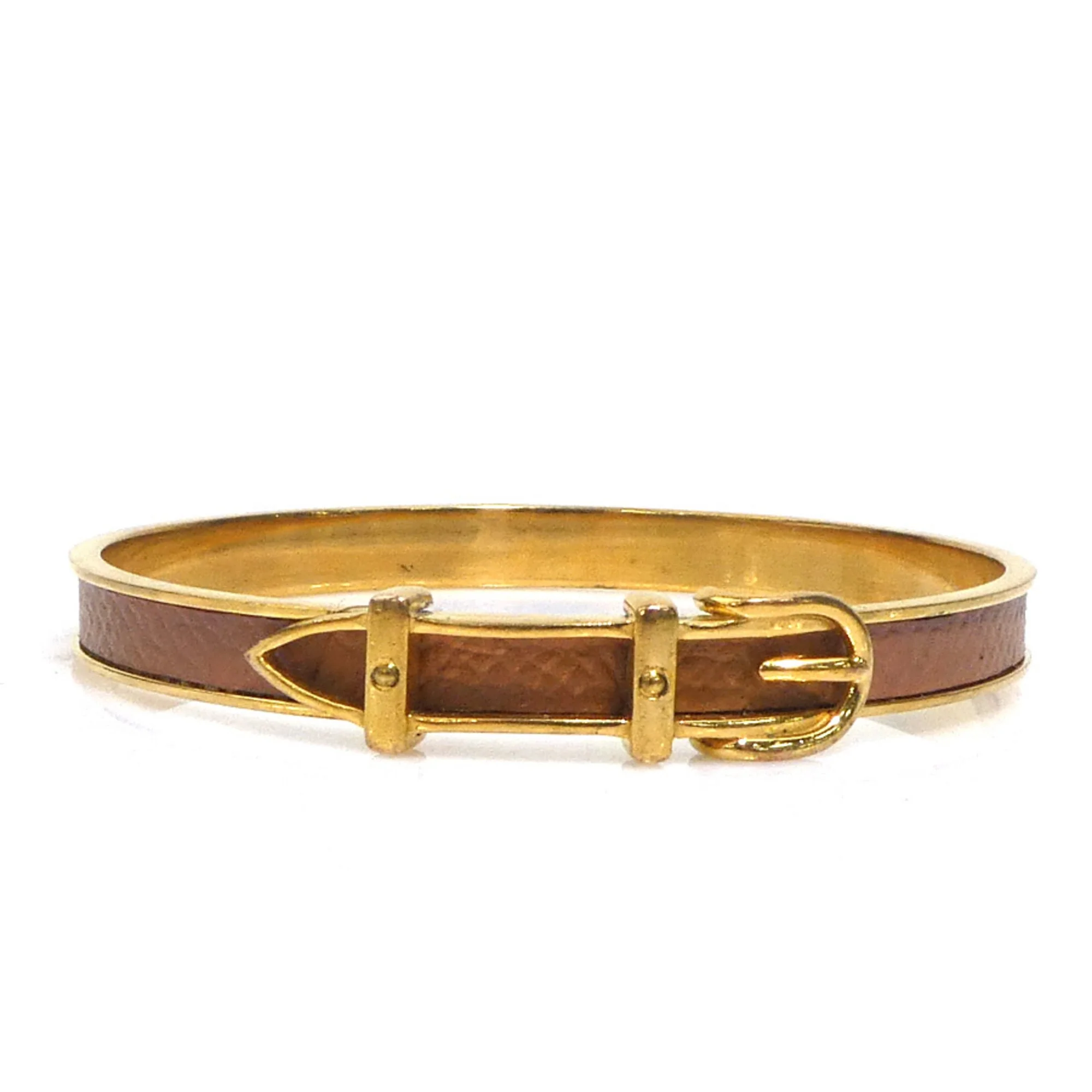 Charm Bracelet Metal Brown and Gold