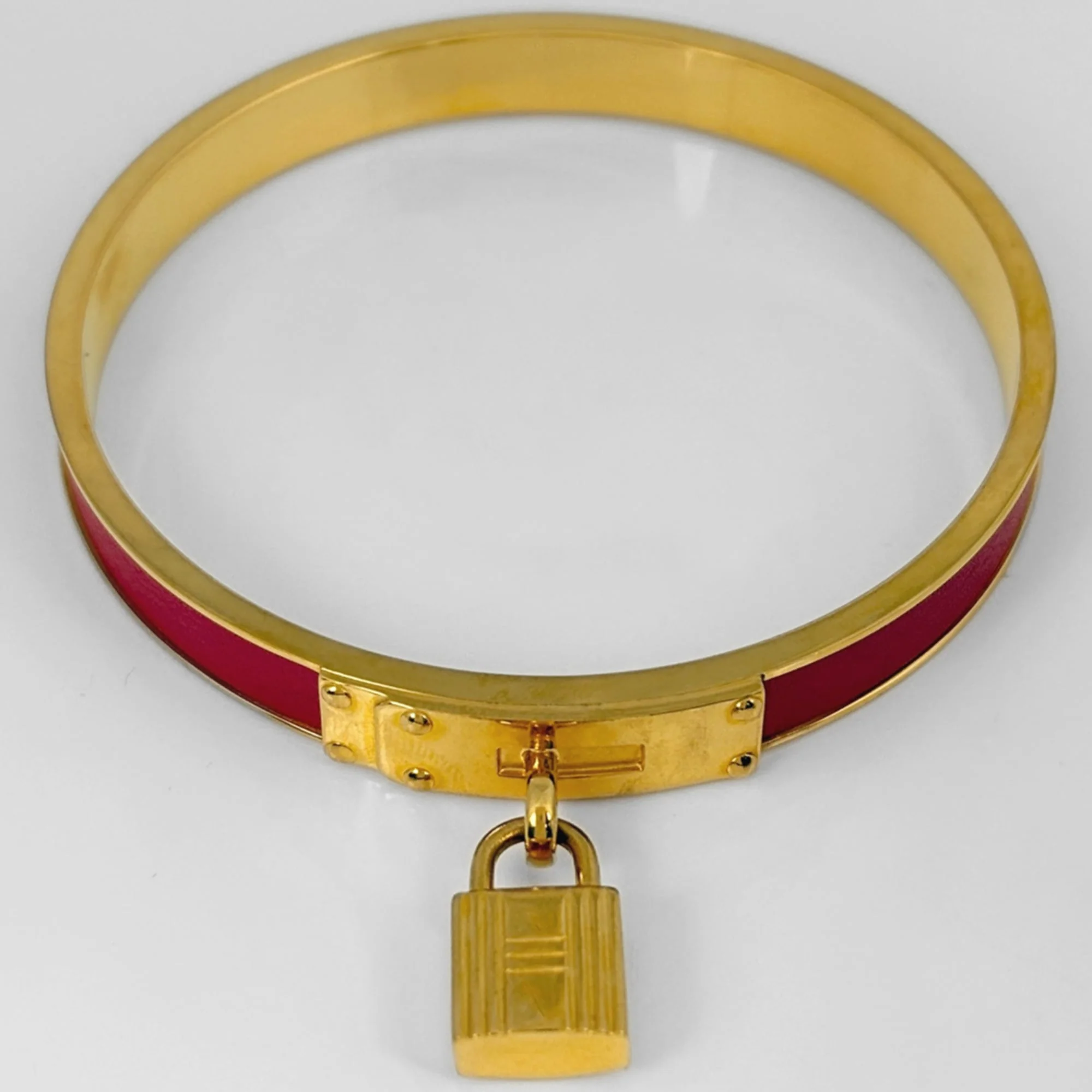 Kelly Bracelet Leather Gold and Red - Image 2
