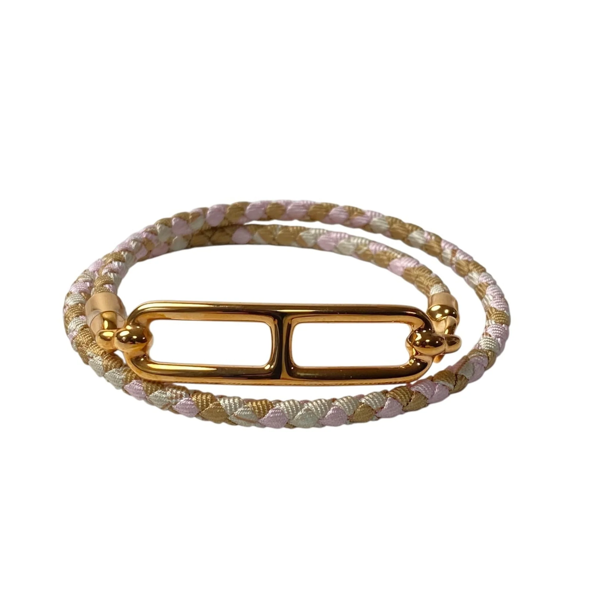 Luli Double Tour Bracelet Brown Gold Pink