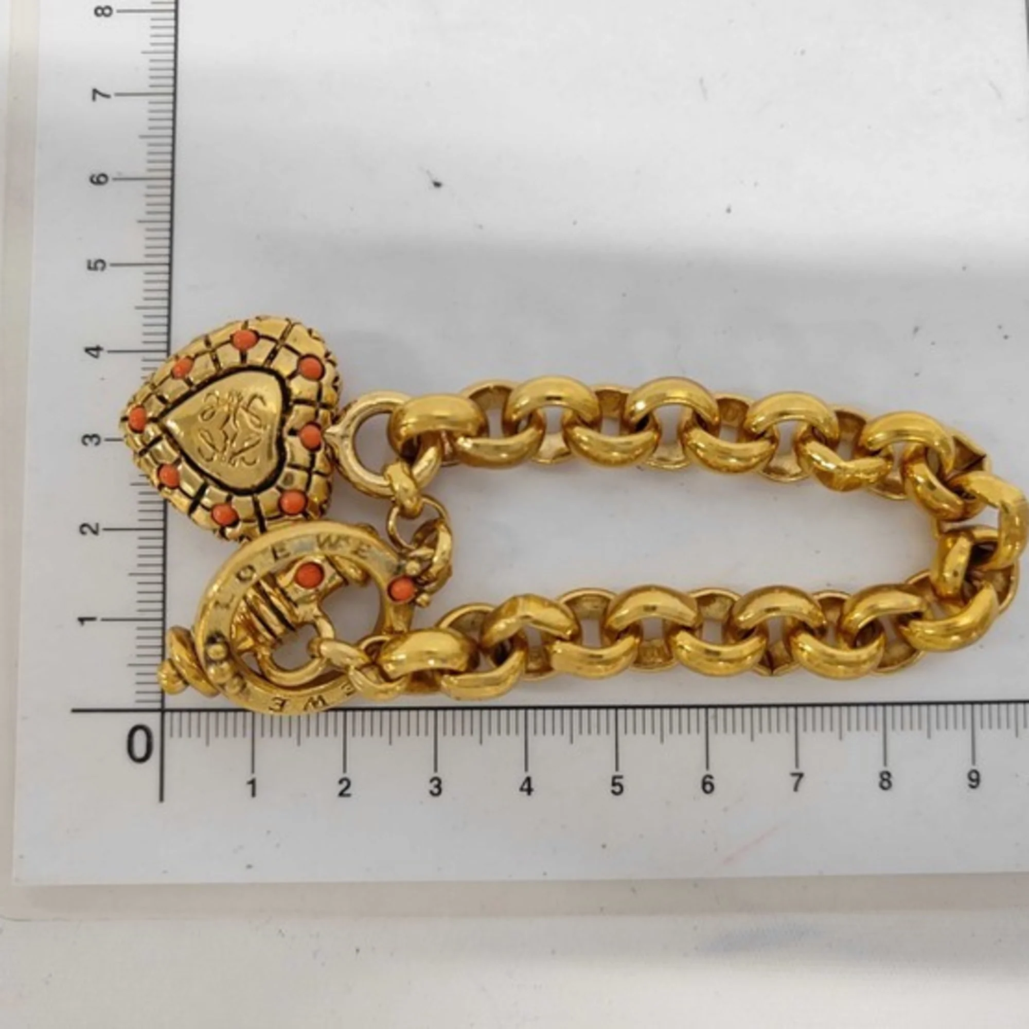 Heart Bracelet Gold Metal - Image 3