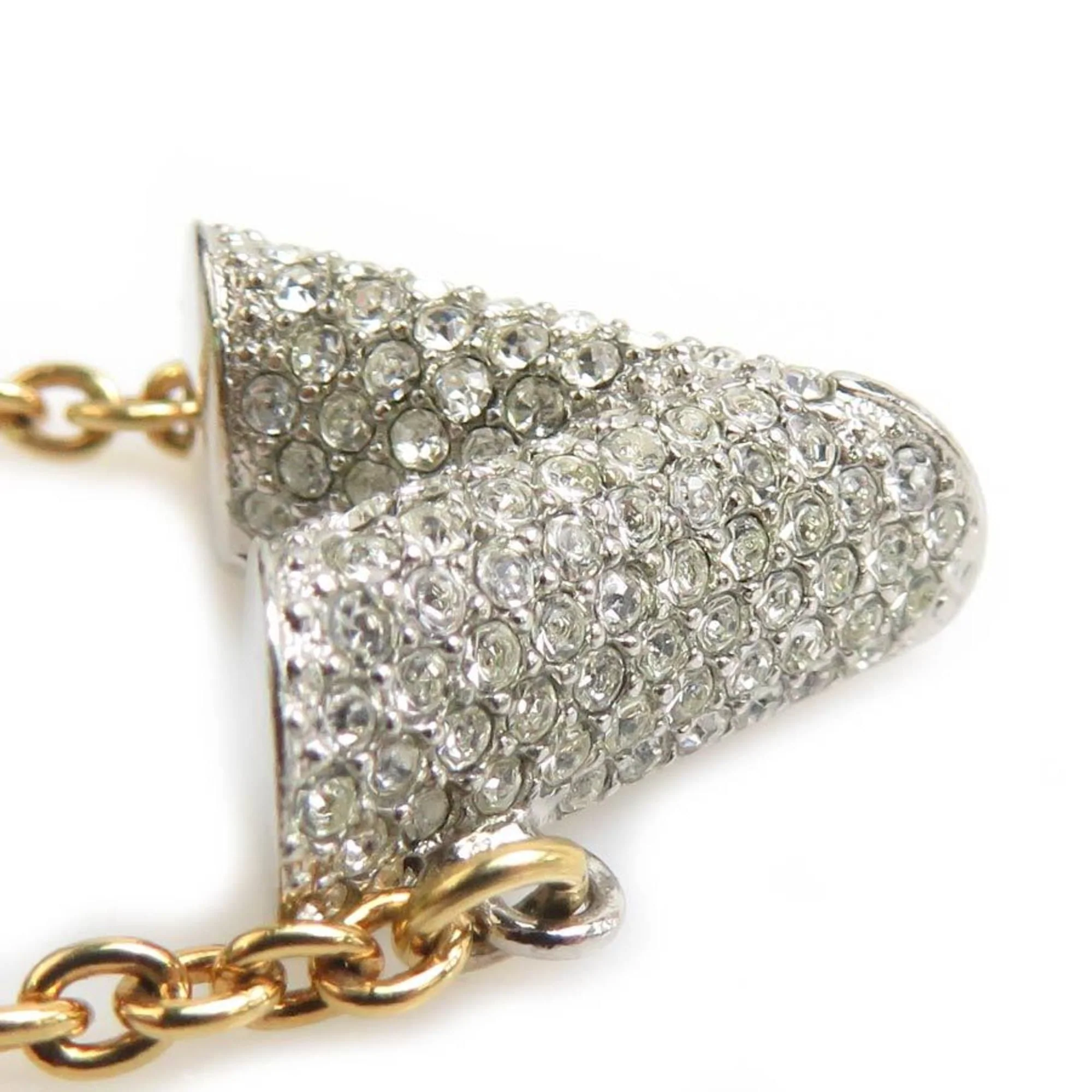 Bracelet Metal and Rhinestone Gold and Silver - Image 3