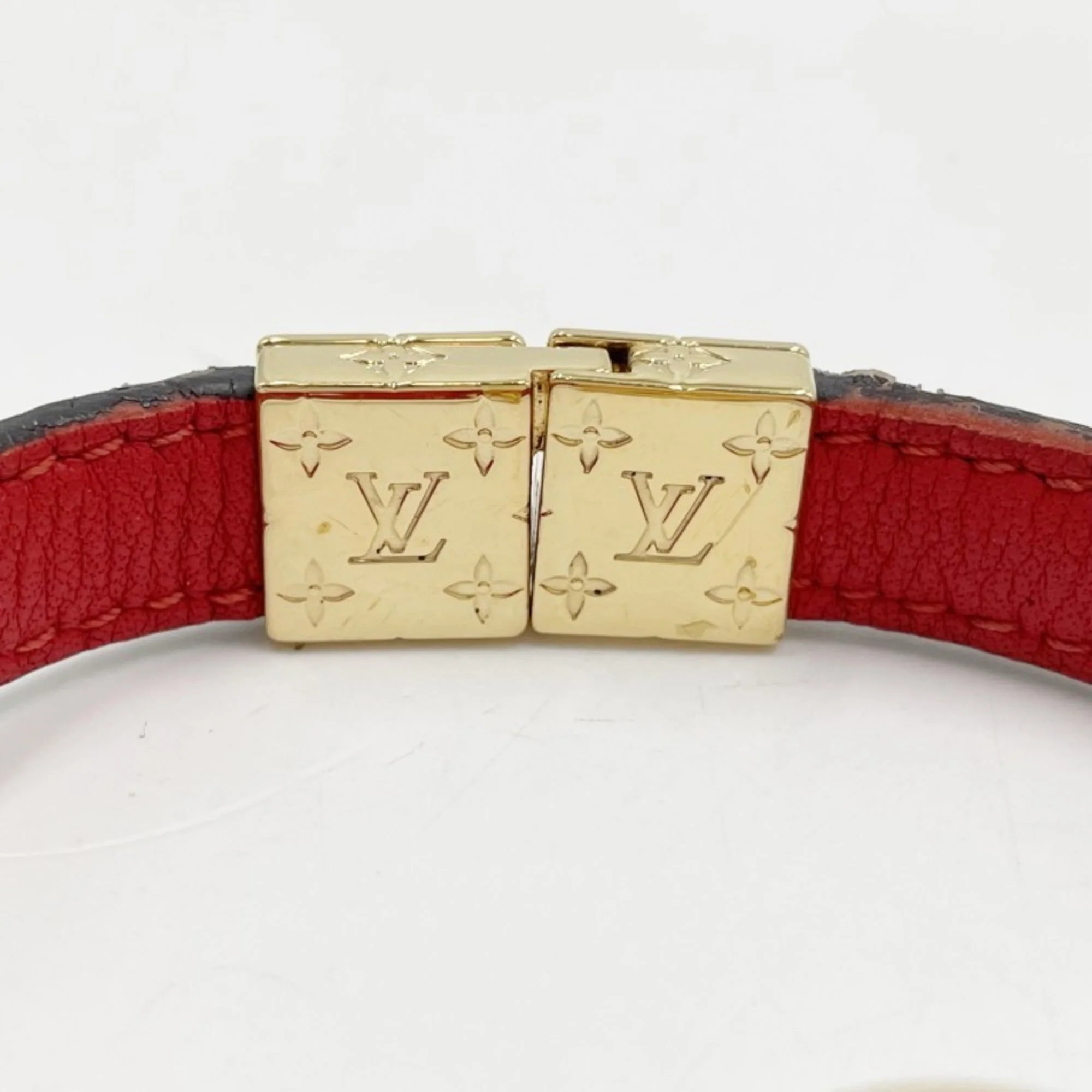 Circle Reversible Bracelet Leather and Monogram Brown Rouge - Image 5