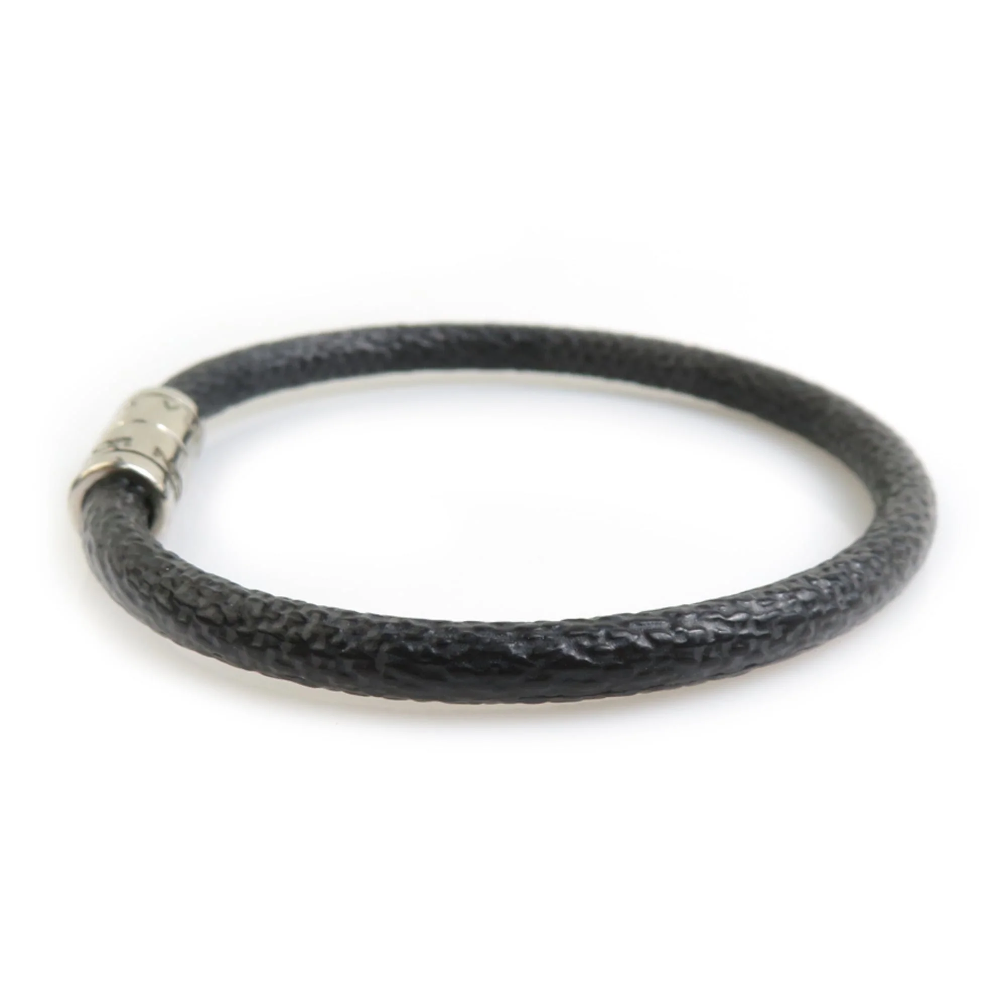 Keep It Bracelet Damier Graphite and Metal Dark Gray and Silver - Image 2