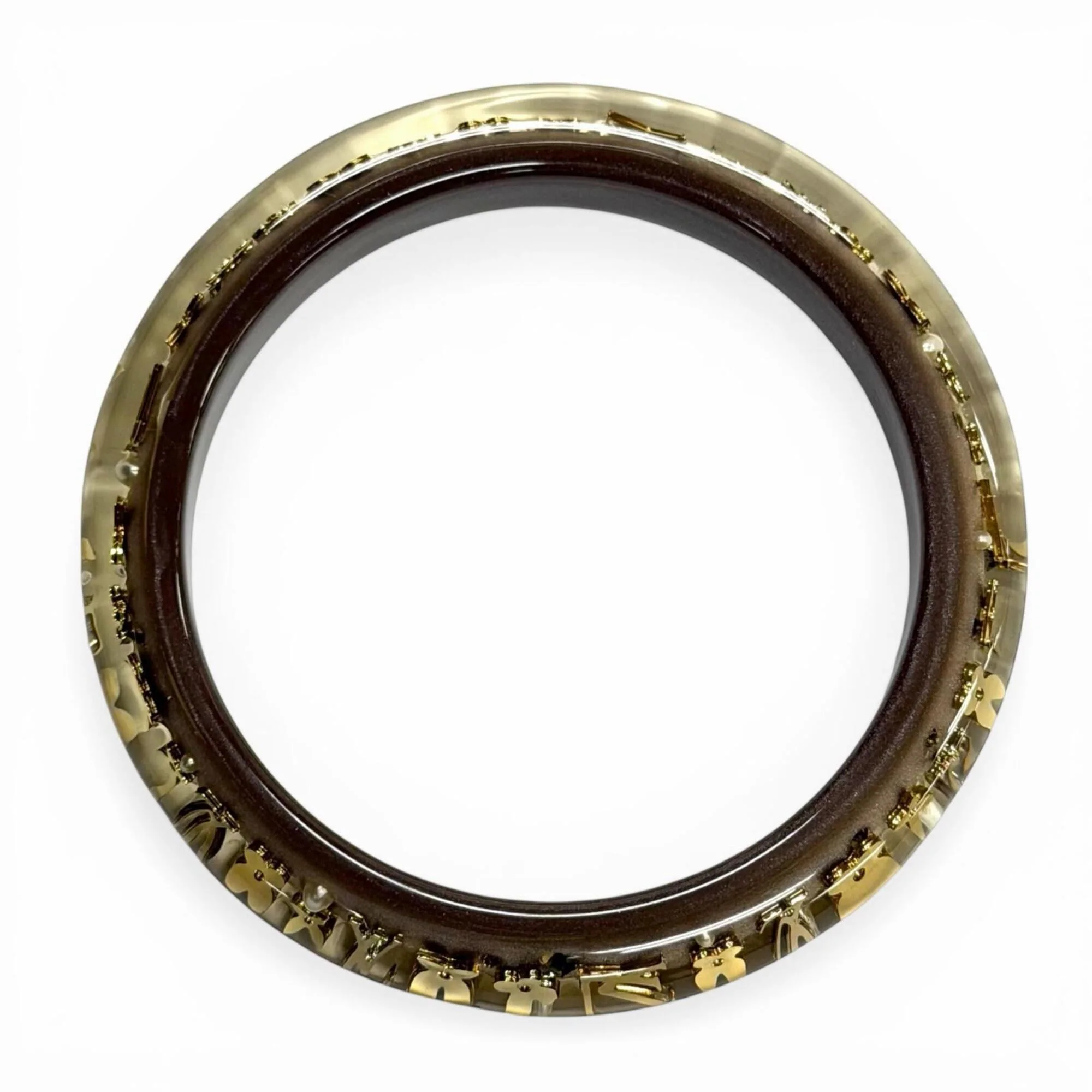 Monogram Bracelet Brown Clear Gold - Image 6