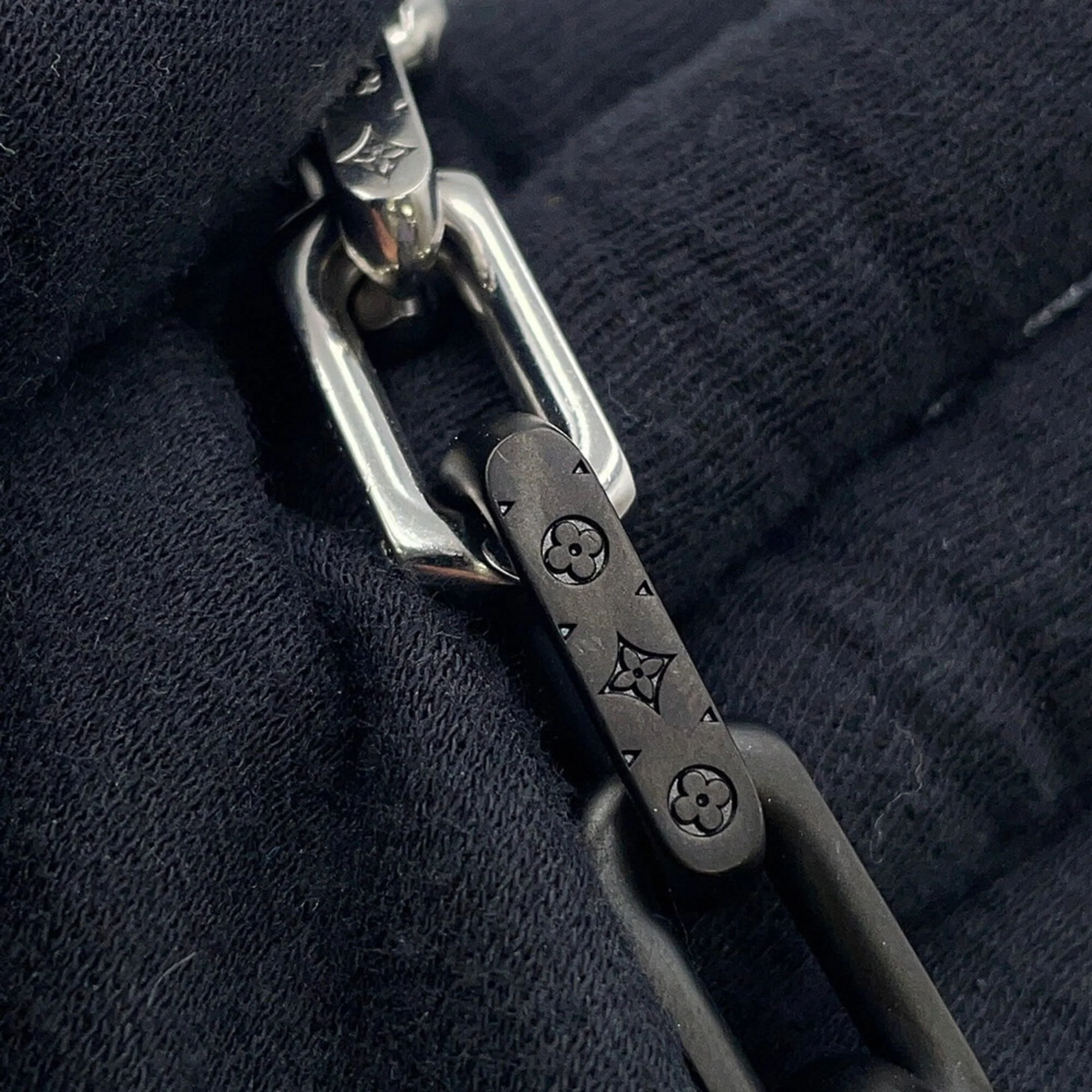 Monogram Bracelet Metal Black and Silver - Image 7