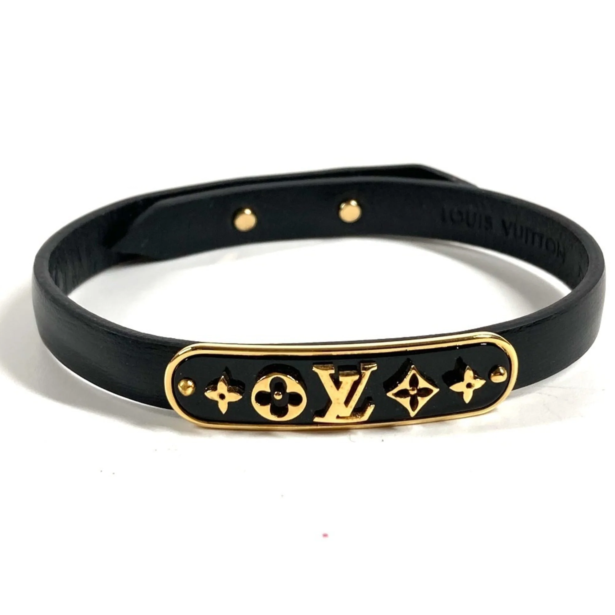 Monogram Flower Bangle Leather Bracelet