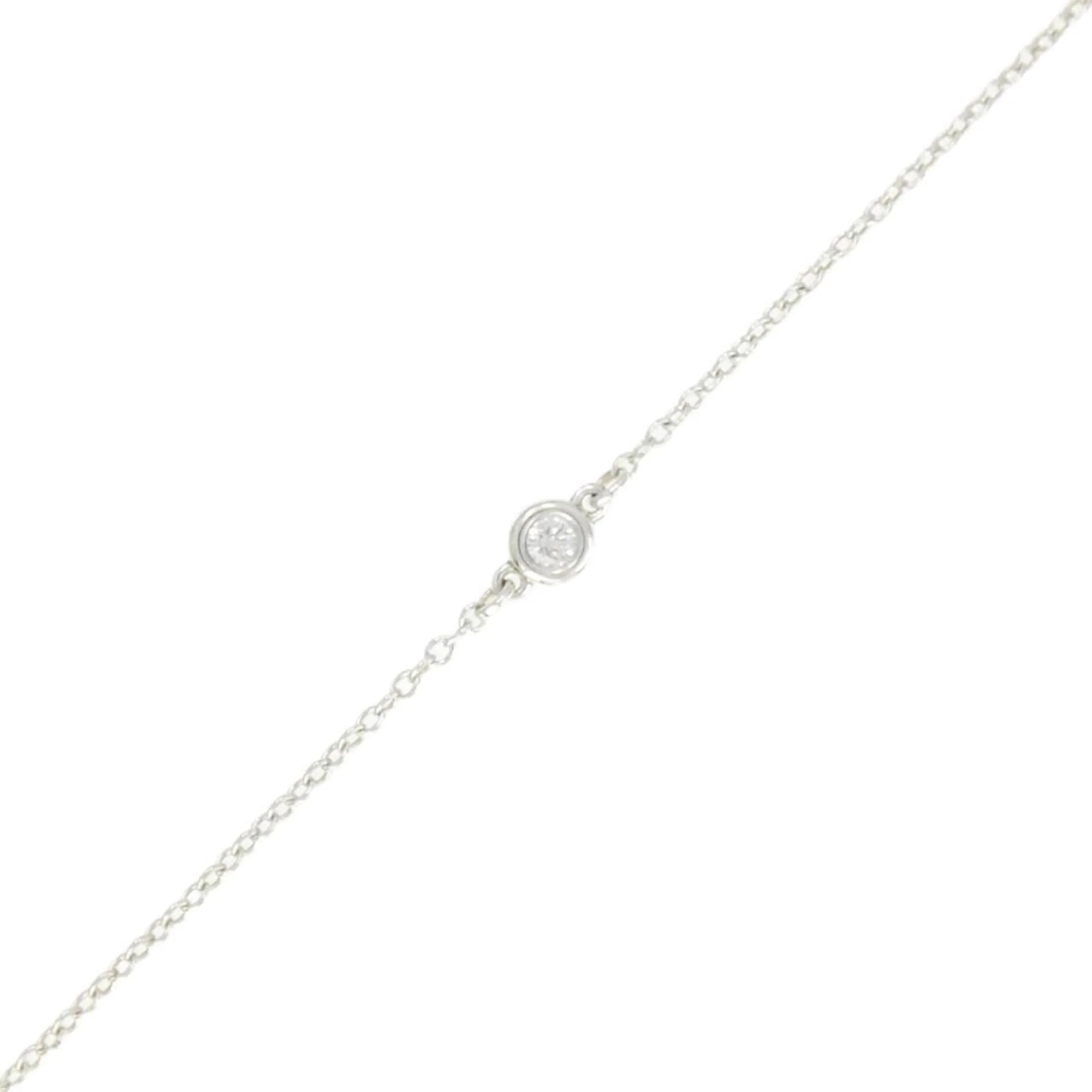 Elsa Peretti Diamonds By The Yard Pendant Necklace Sterling Silver and Diamond