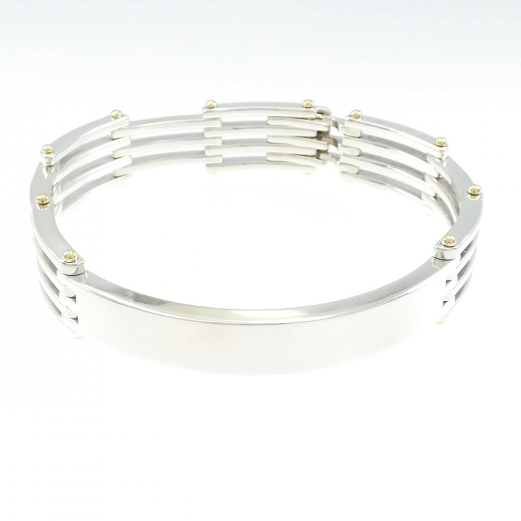 Gatelink ID Bracelet Sterling Silver and 18K Yellow Gold - Image 3