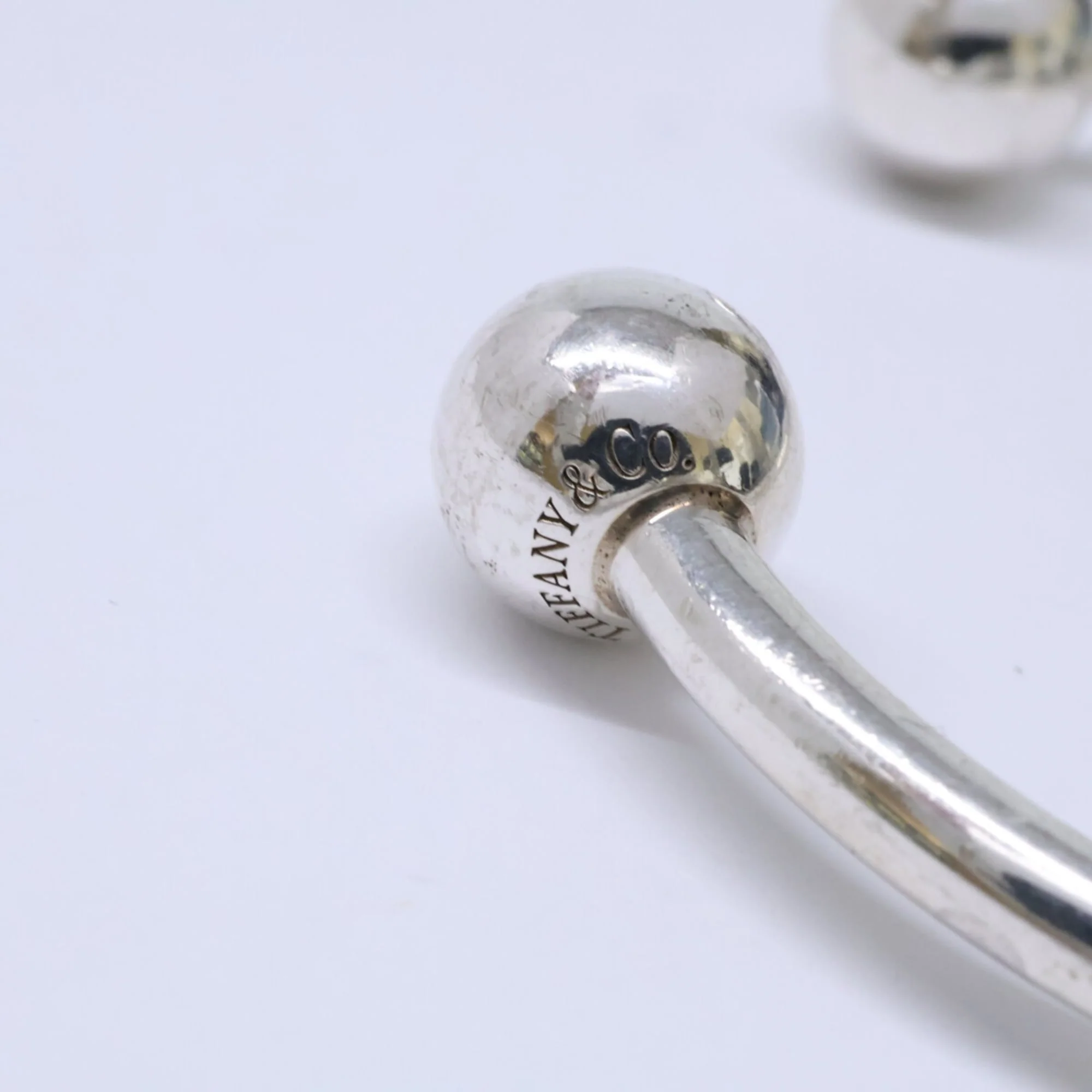 Hardware Ball Wire Bangle Sterling Silver Bracelet - Image 9