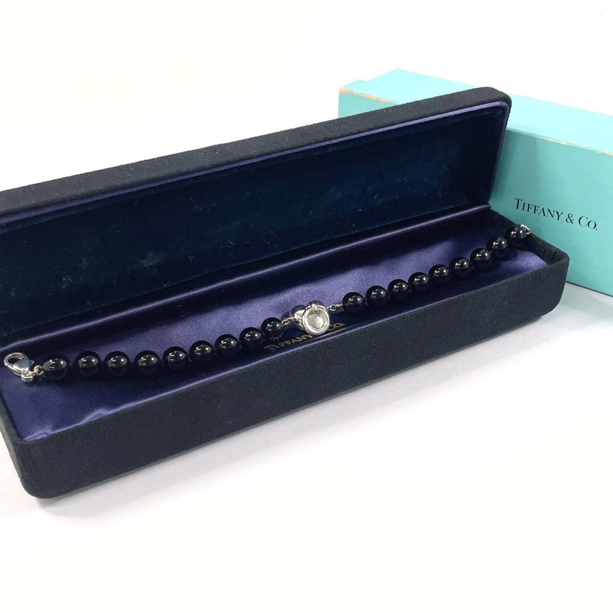 Heart Knock Bracelet Sterling Silver with Onyx - Image 2