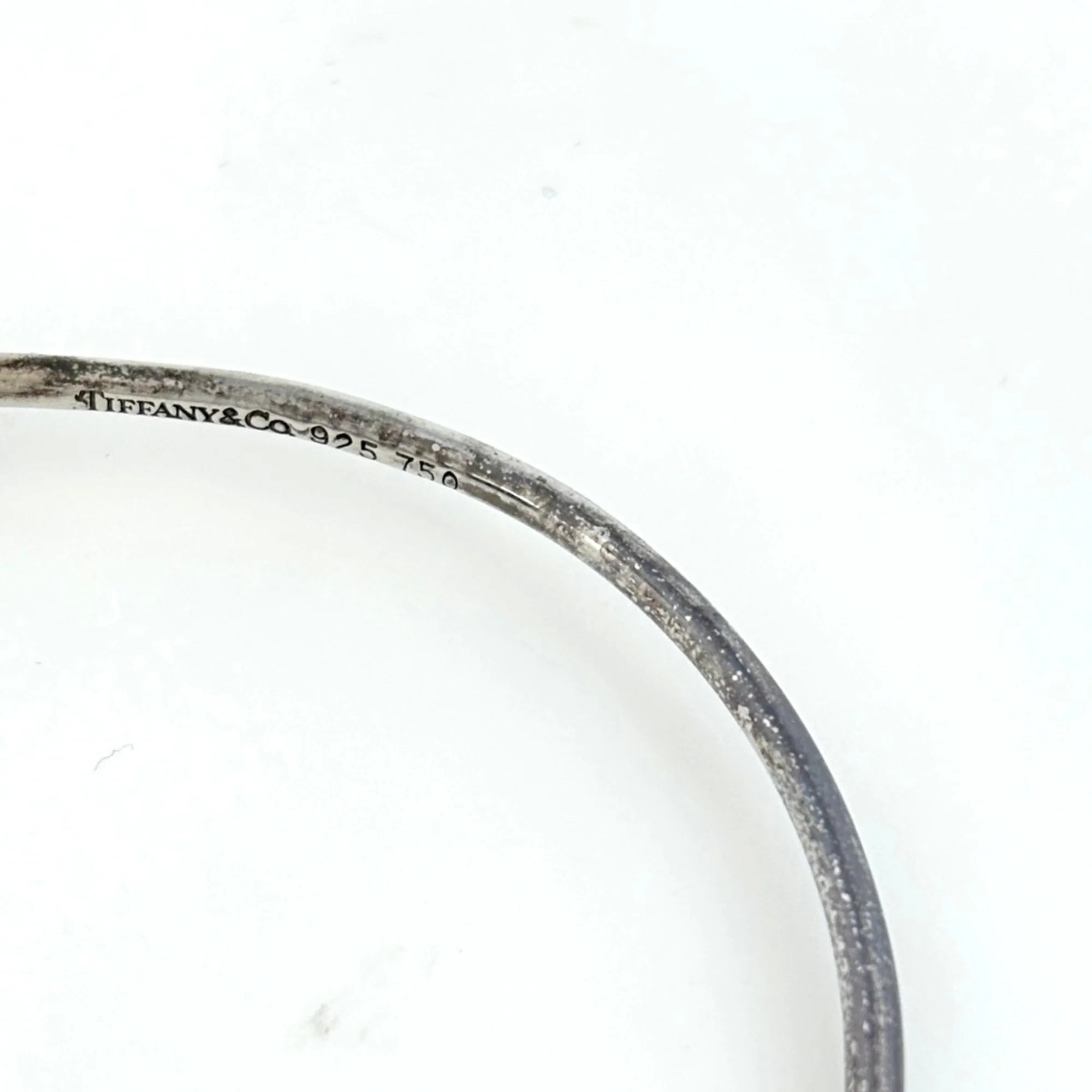 Hook Eye Bangle Sterling Silver Bracelet - Image 4