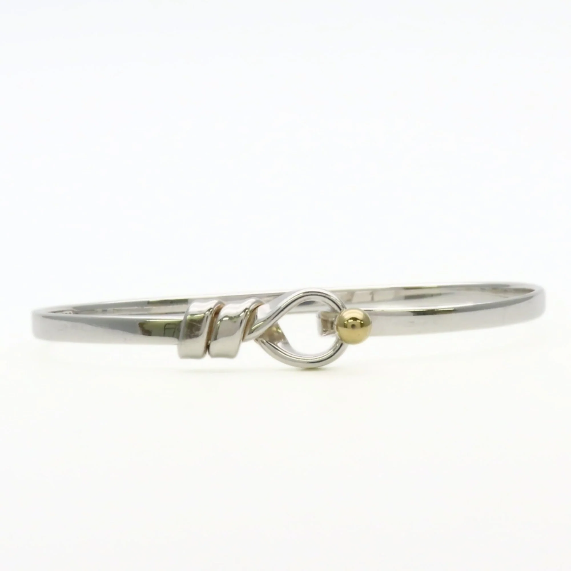 Hook Eye Bracelet Sterling Silver and 18K Yellow Gold - Image 3