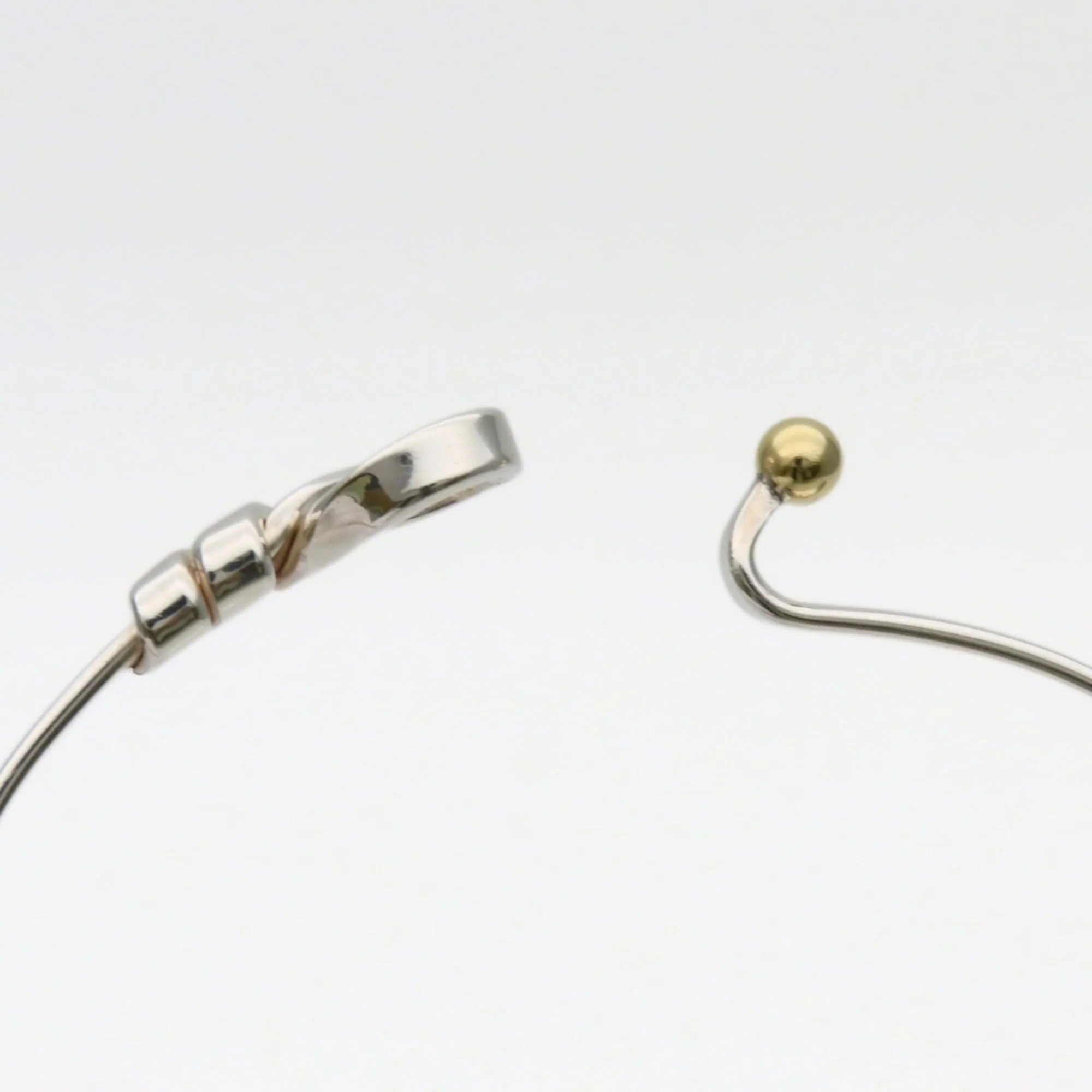 Hook Eye Bracelet Sterling Silver and 18K Yellow Gold - Image 8
