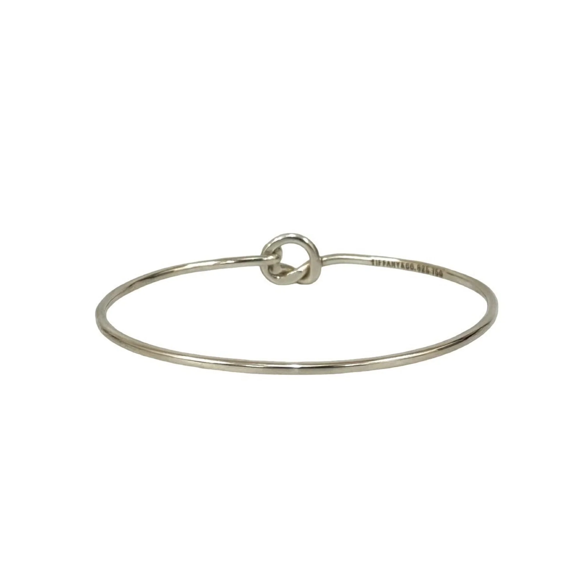 Love Knot Bangle Bracelet 18K Gold and Sterling Silver - Image 6