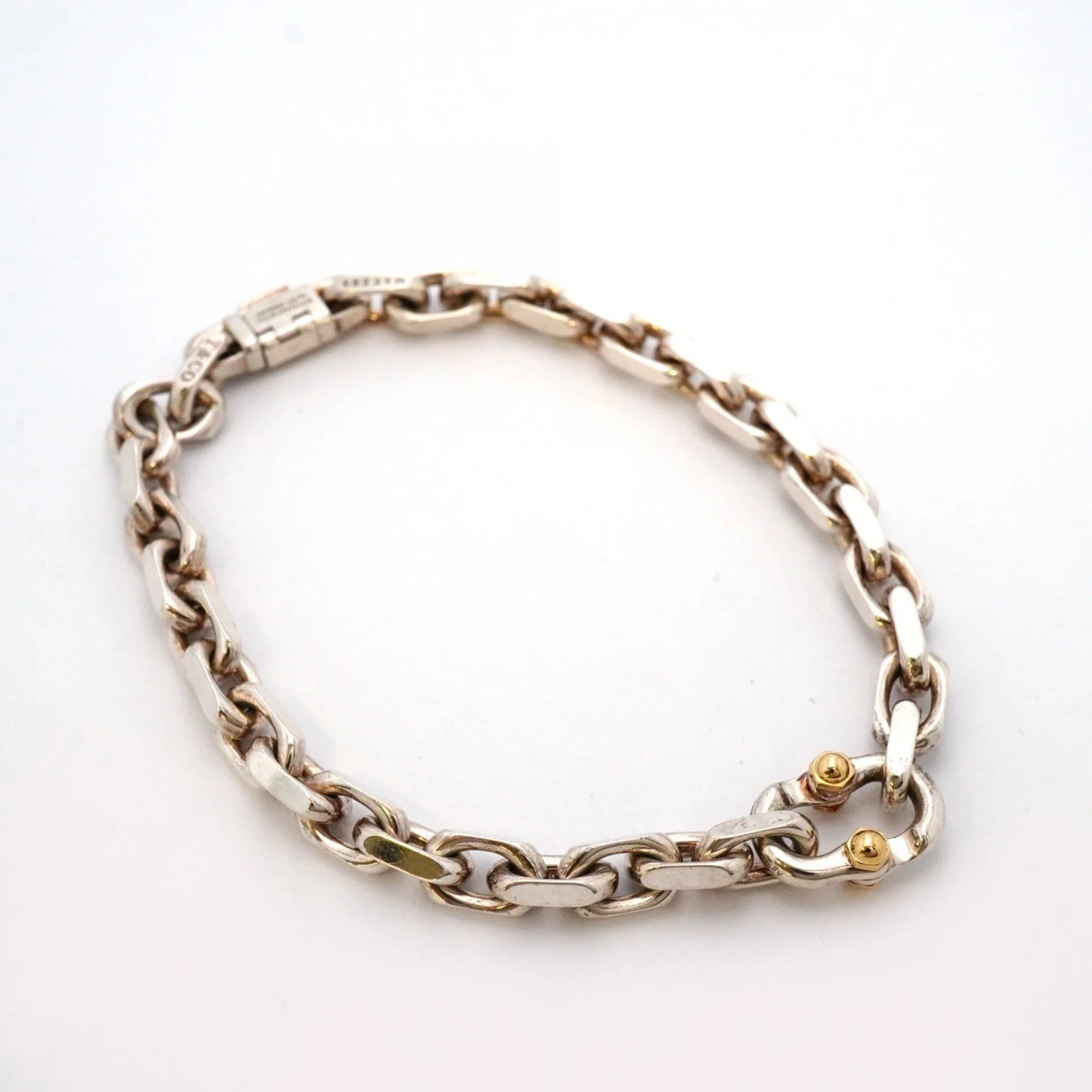 Makers Narrow Bracelet Sterling Silver and 18K Yellow Gold - Image 2