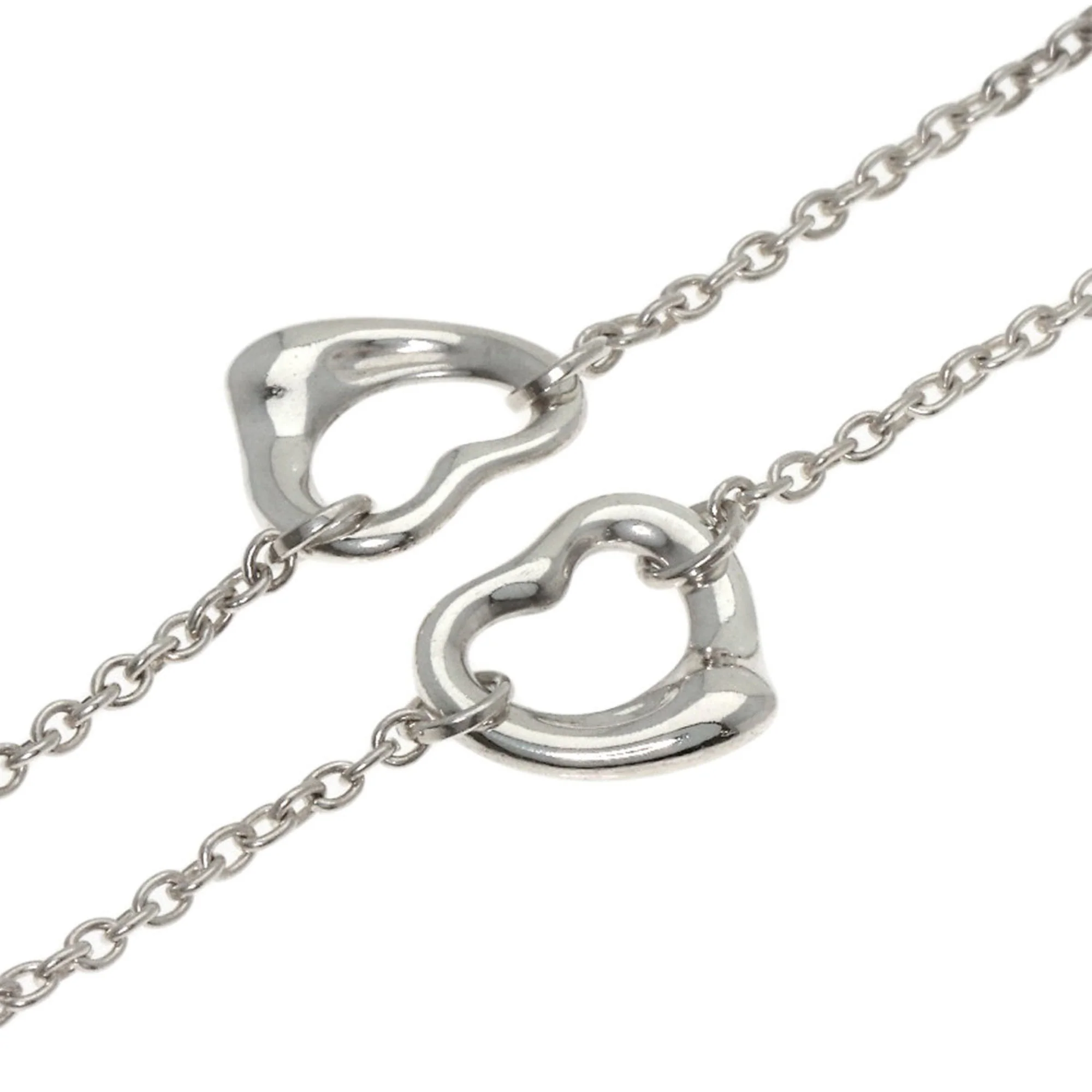 Open Heart Bracelet Sterling Silver 1.3mm - Image 6