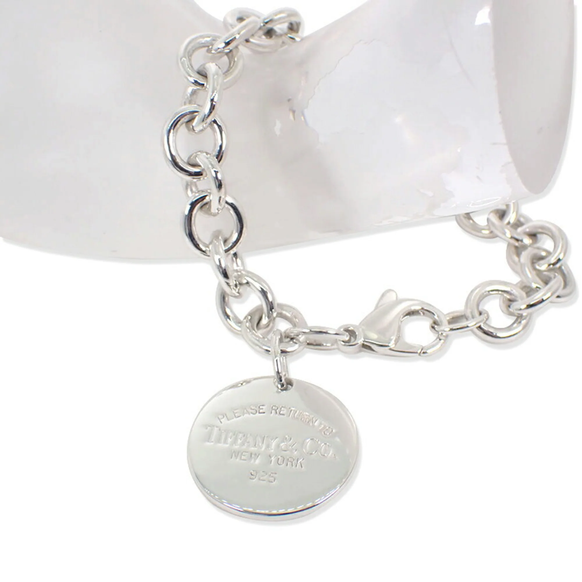 Round Tag Bracelet Sterling Silver