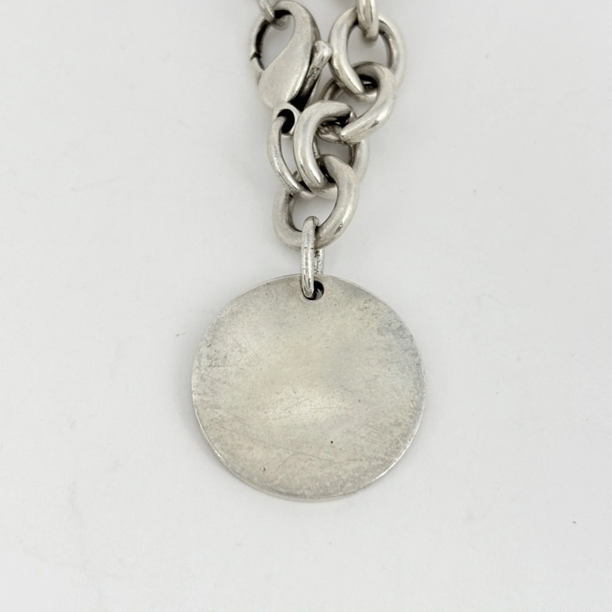 Round Tag Bracelet Sterling Silver - Image 2
