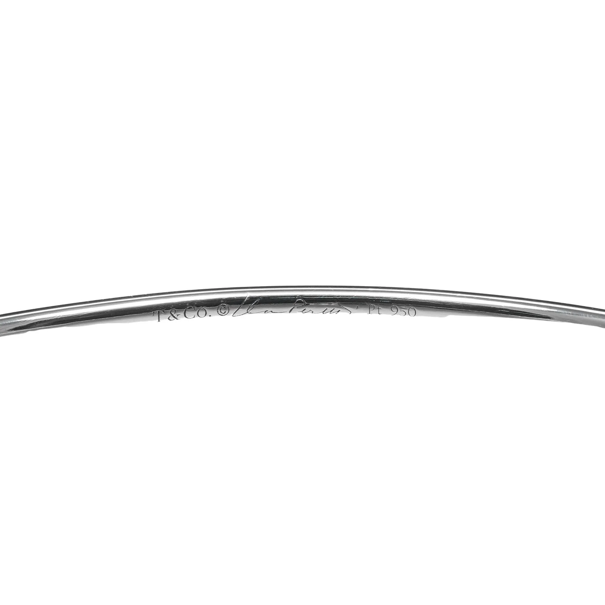 Single Row Hoop Bracelet Platinum with Diamonds - Image 4