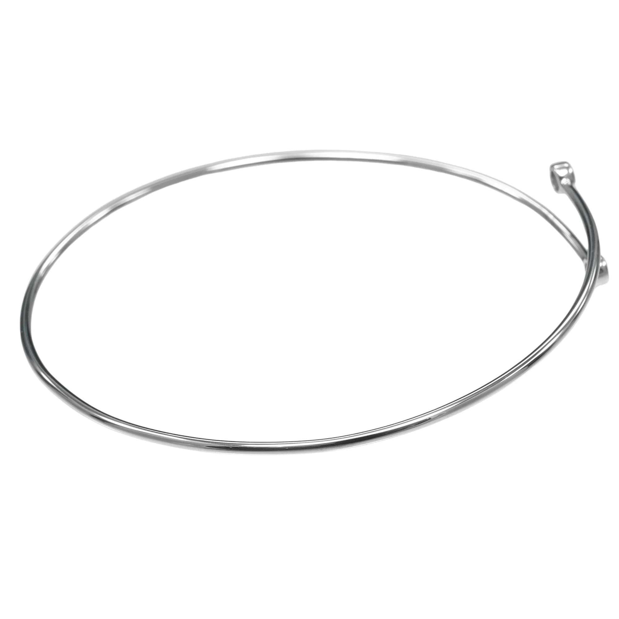 Single Row Hoop Bracelet Platinum with Diamonds - Image 7