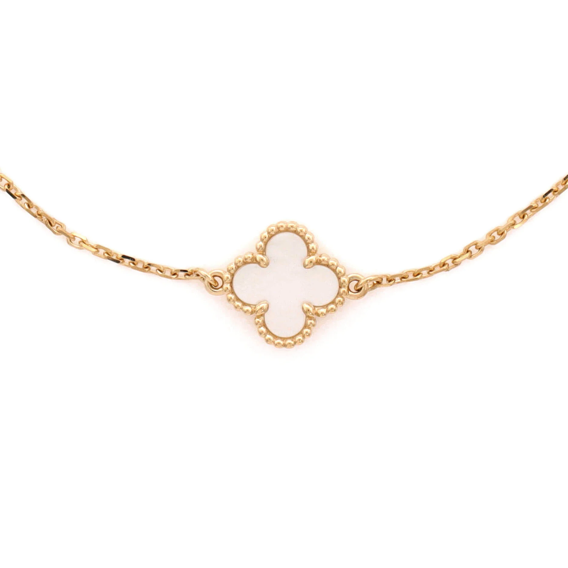 Sweet Alhambra Bracelet 18K Yellow Gold and Mother of Pearl - Image 3