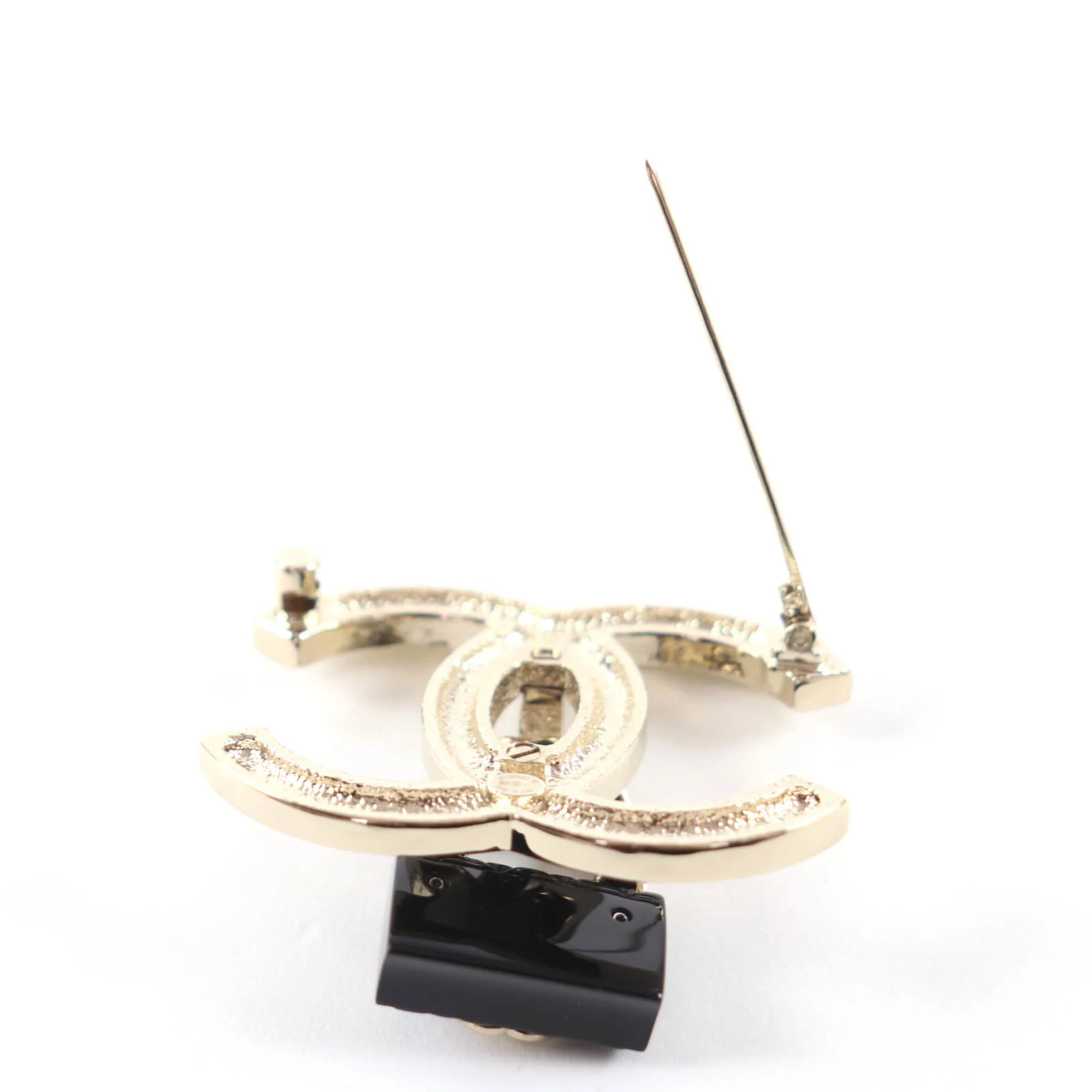 CC Logo Brooch Gold-Tone Metal - Image 5