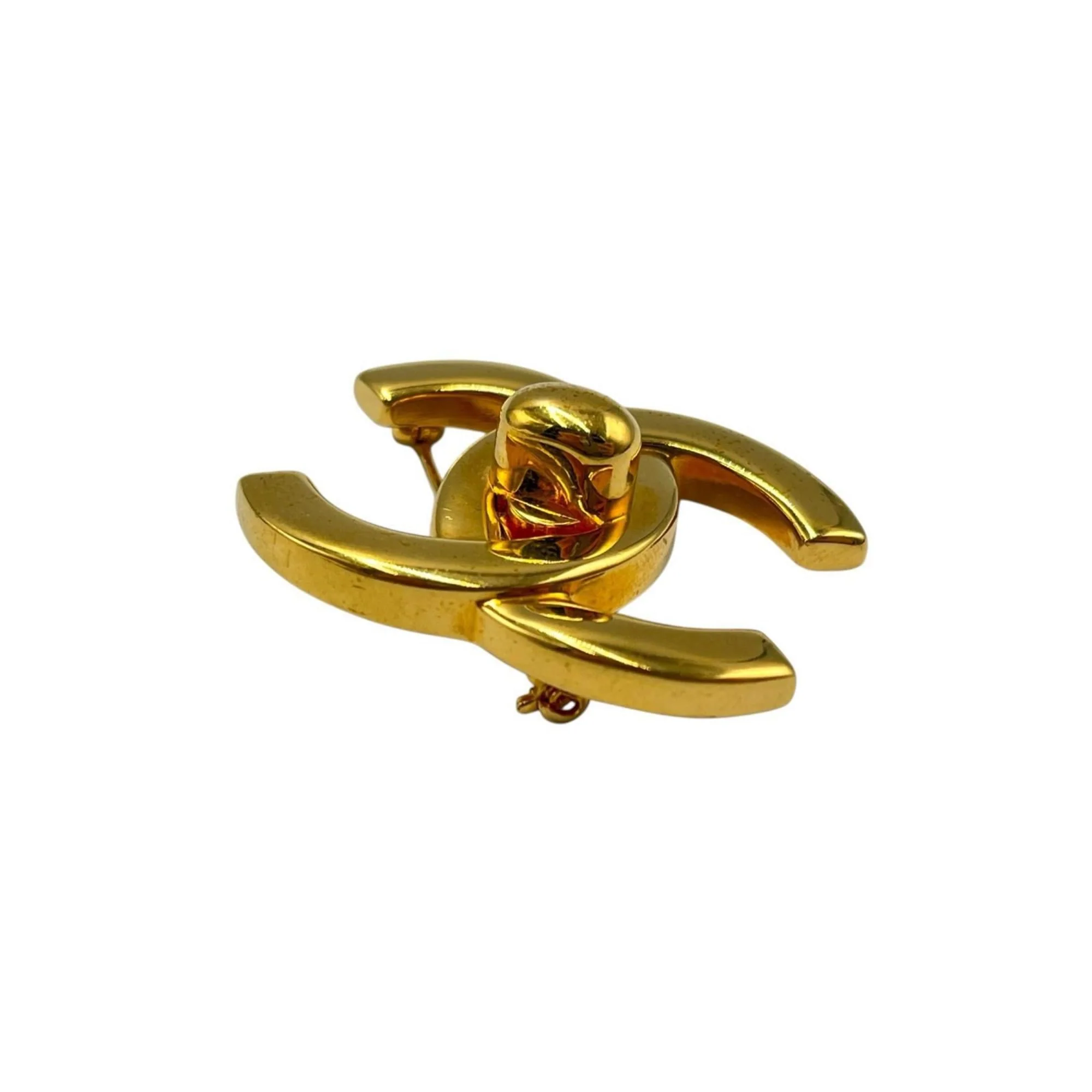 CC Logo Turnlock Brooch Metal - Image 3