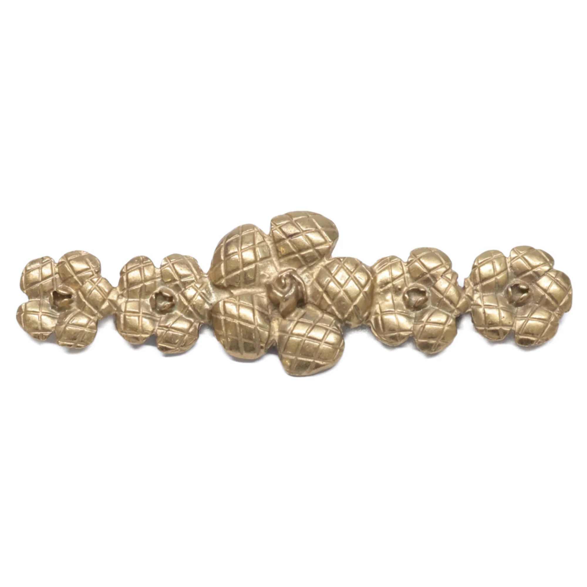 Matelasse Camellia Brooch Metal Gold