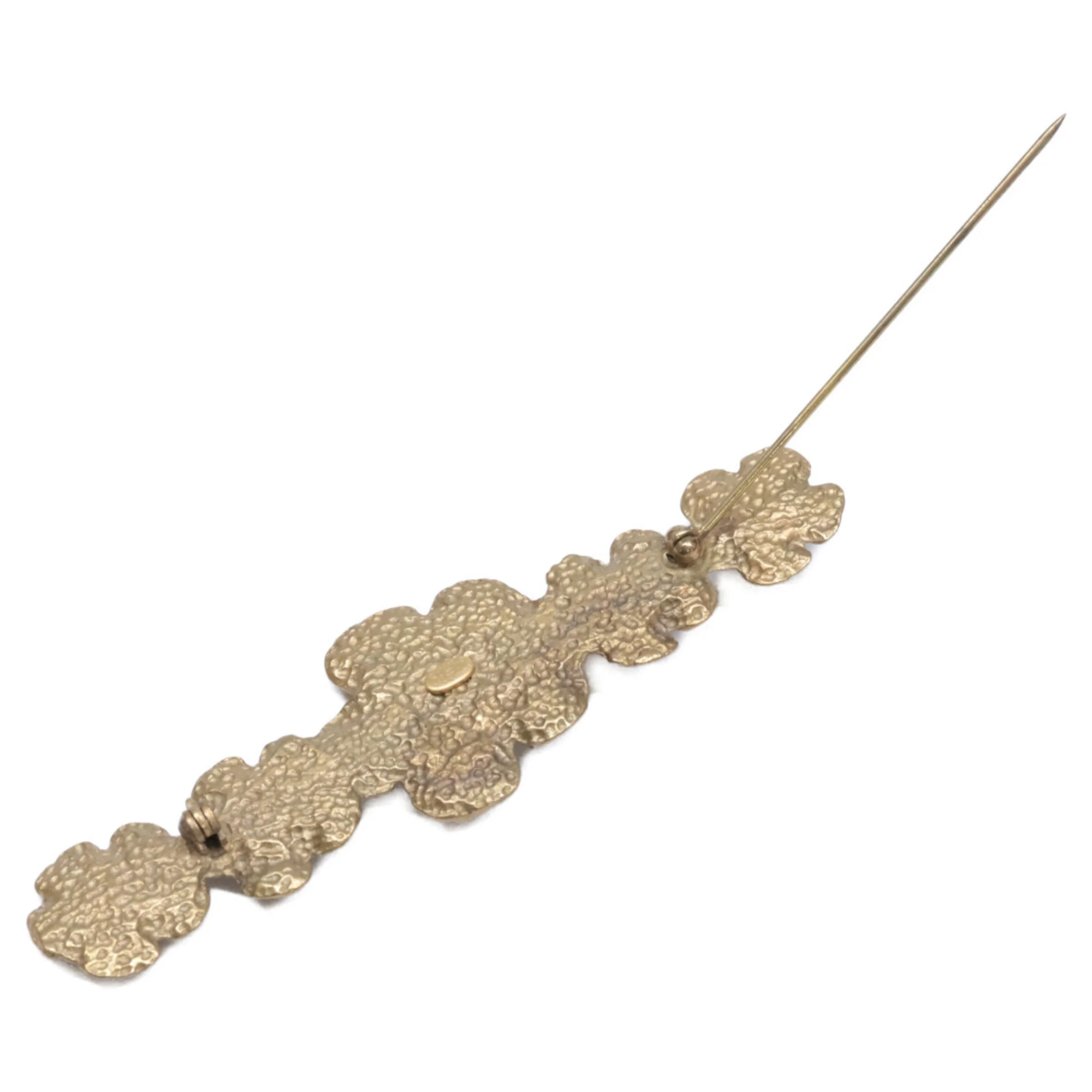 Matelasse Camellia Brooch Metal Gold - Image 7