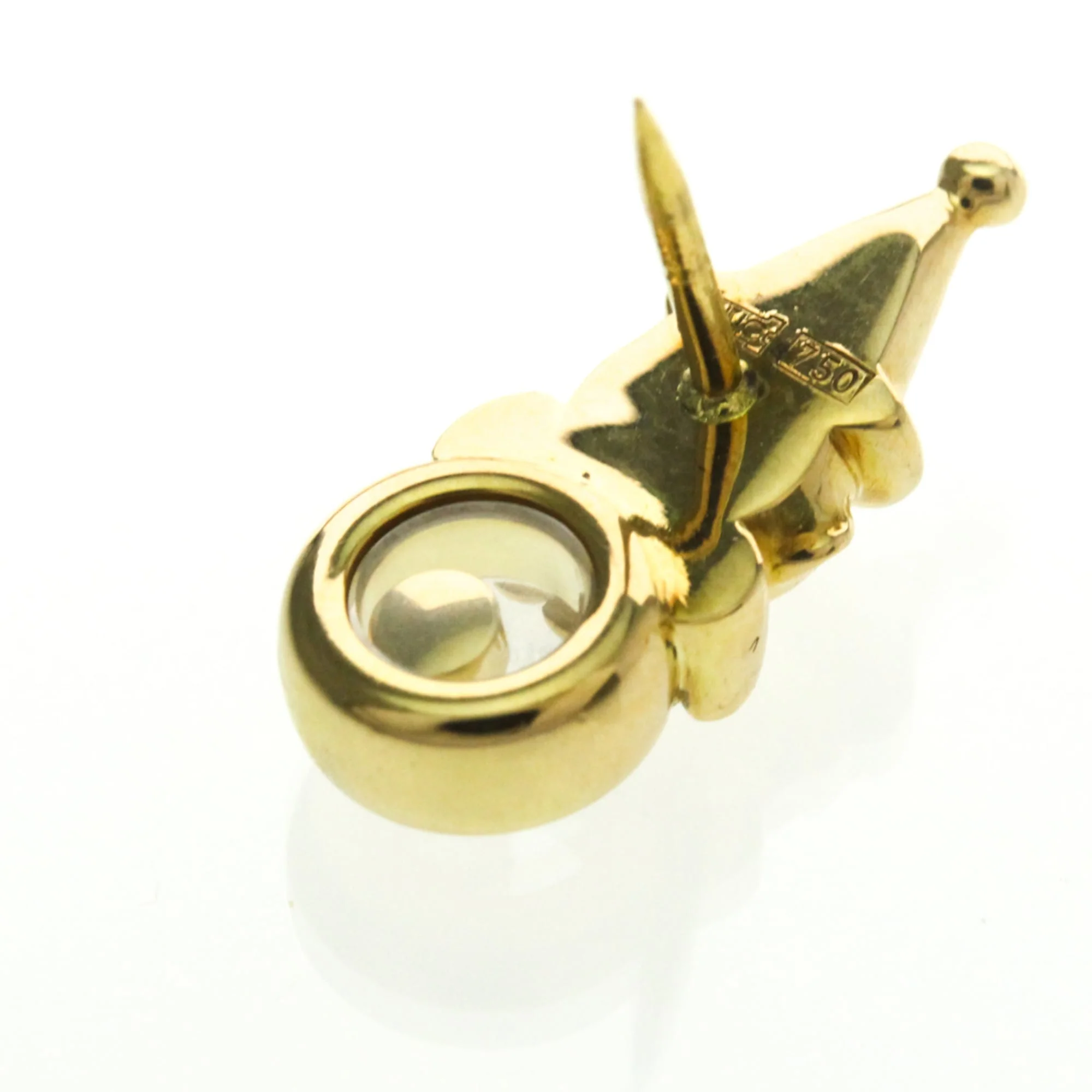 Snowman Brooch 18K Yellow Gold with Diamond - Image 8