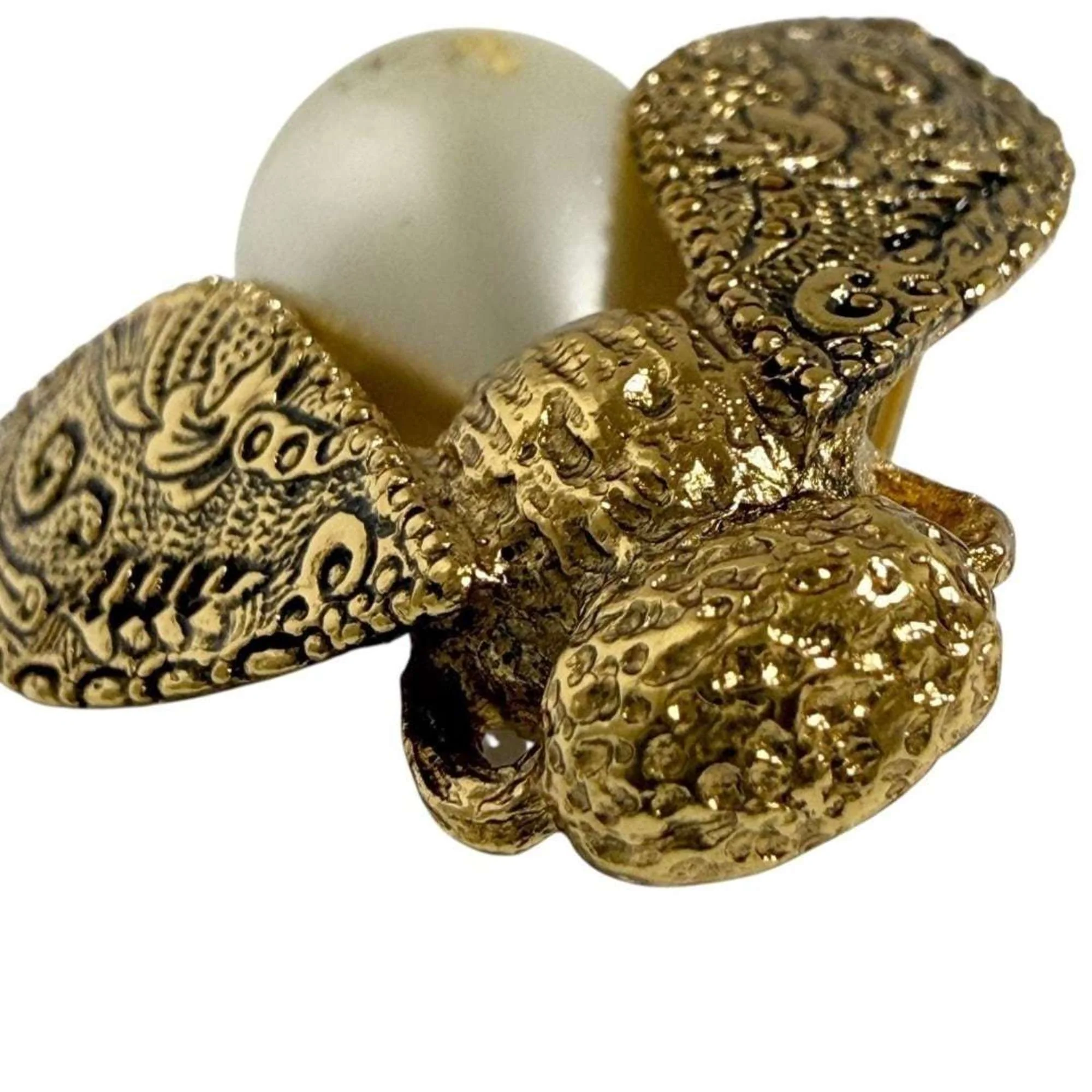 Brooch Artificial Pearl and Metal - Image 8